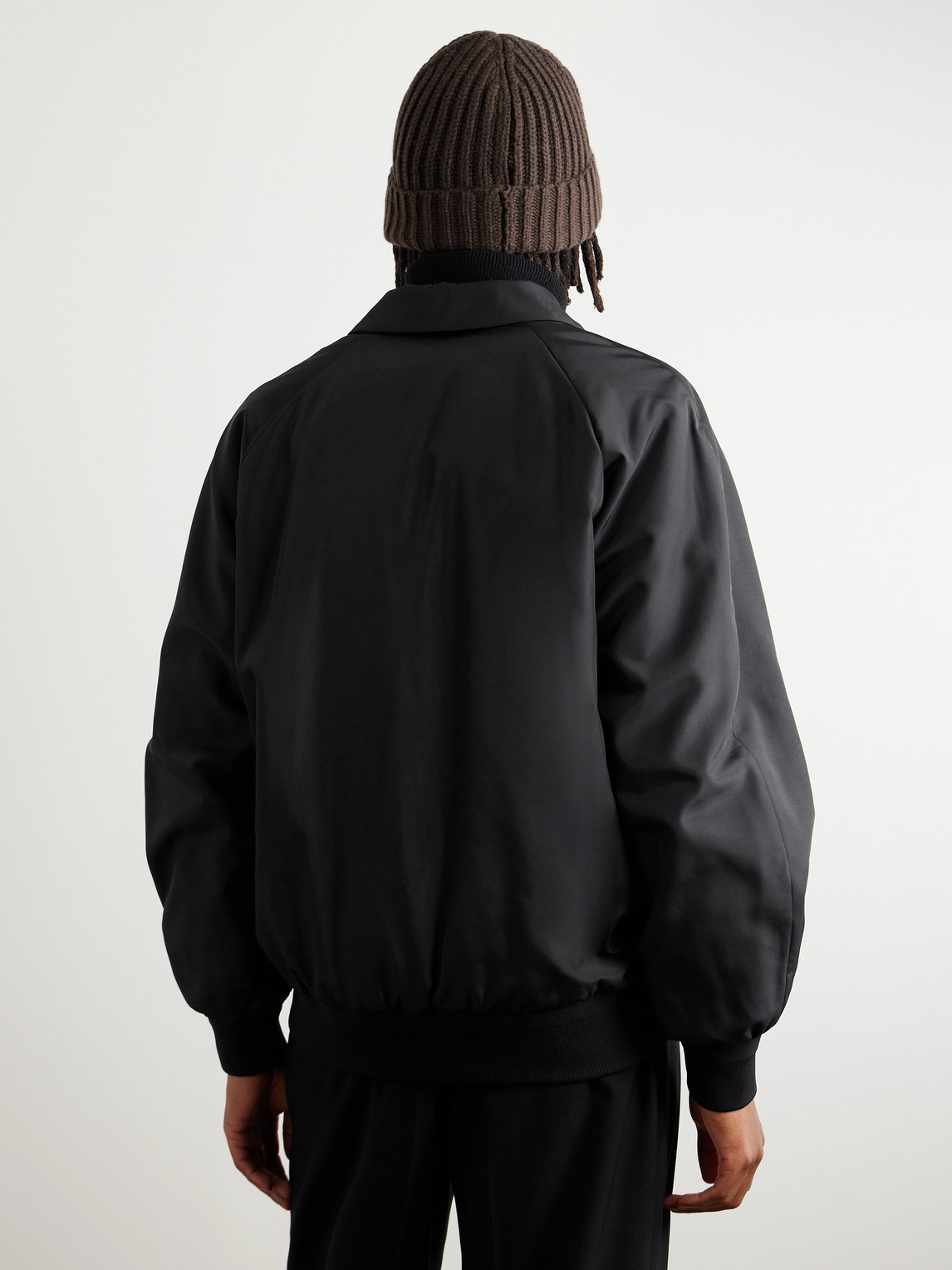 The Row Dixon Shell Half-zip Jacket In Black