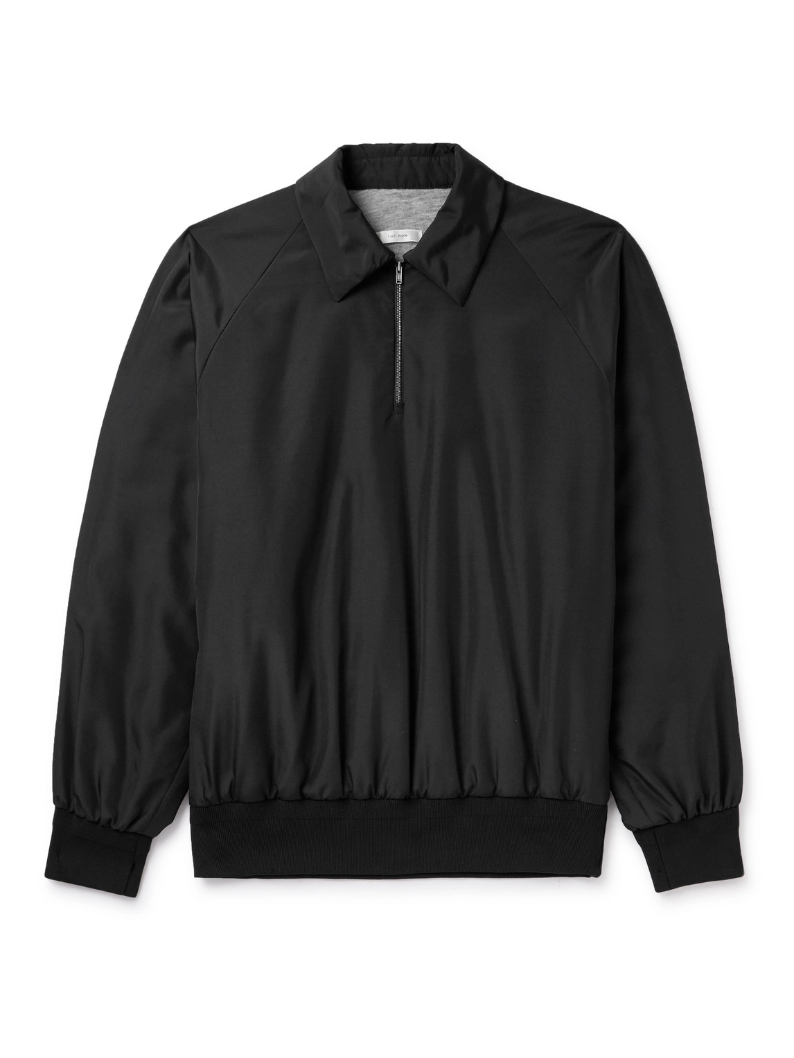 The Row Dixon Shell Half-zip Jacket In Black