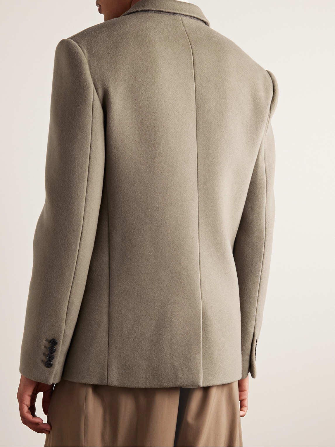 Shop The Row Wilson Double-breasted Cashmere Blazer In Neutrals