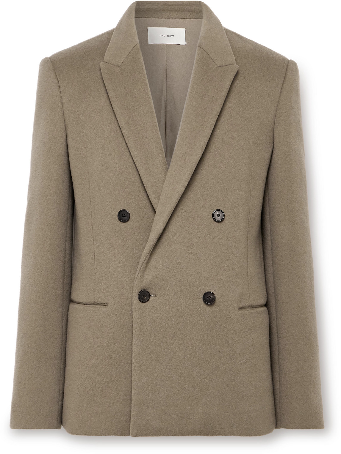 The Row Wilson Double-breasted Cashmere Blazer In Neutrals