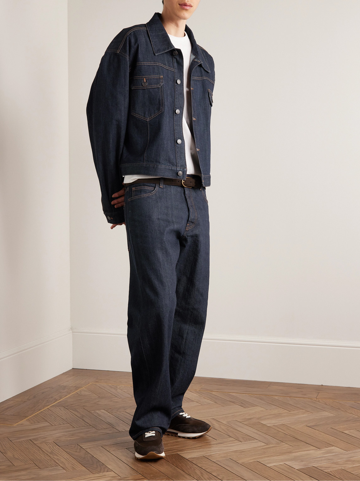 Shop The Row Orson Selvedge Denim Jacket In Blue