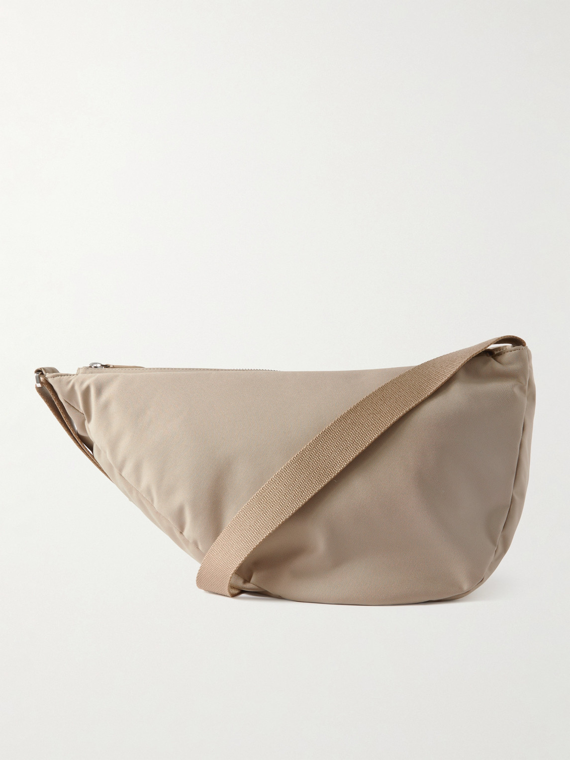 The Row Slouchy Banana Two Leather-trimmed Nylon Belt Bag In Neutrals