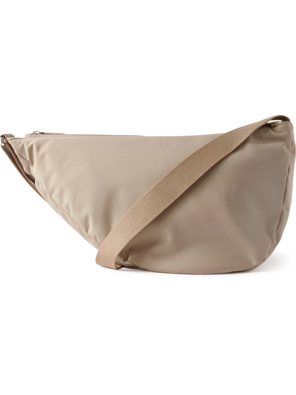 Beige Slouchy Banana small nylon cross-body bag, The Row