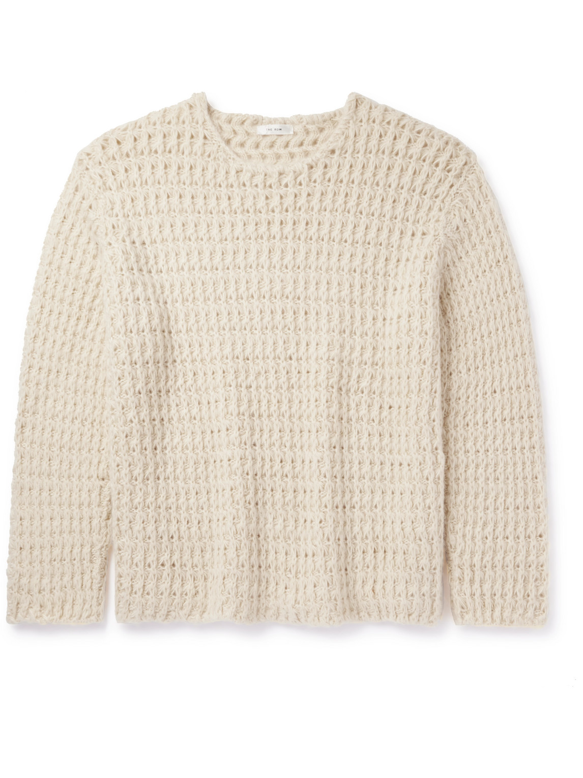 The Row Olen Open-knit Cashmere Sweater In Neutrals