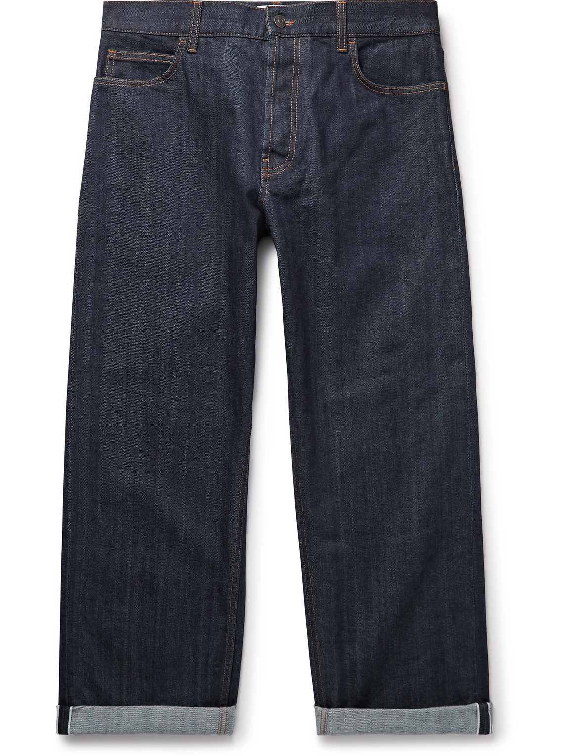 The Row Ross Straight-leg Selvedge Jeans In Blue