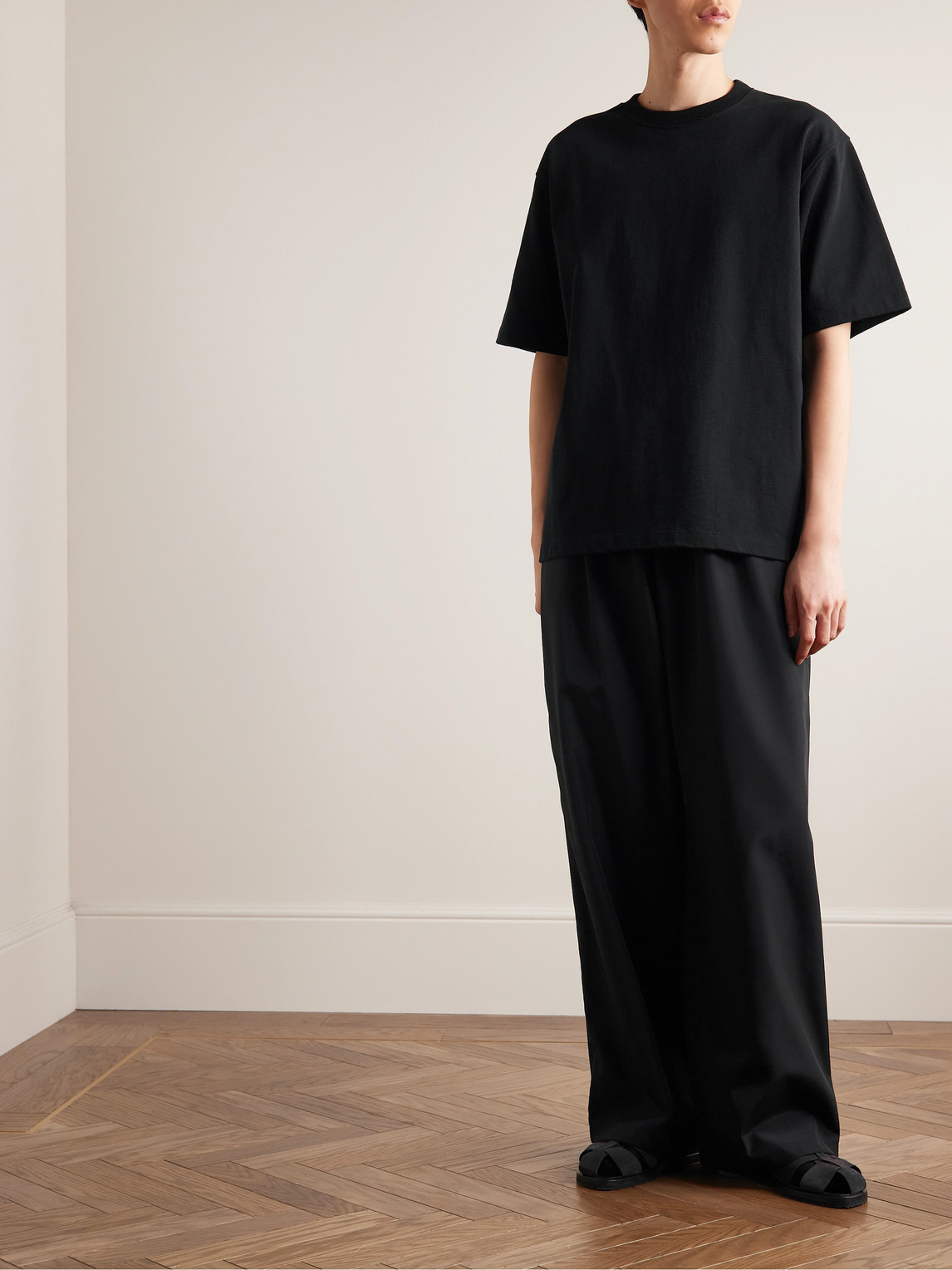 Shop The Row Steven Cotton-jersey T-shirt In Black