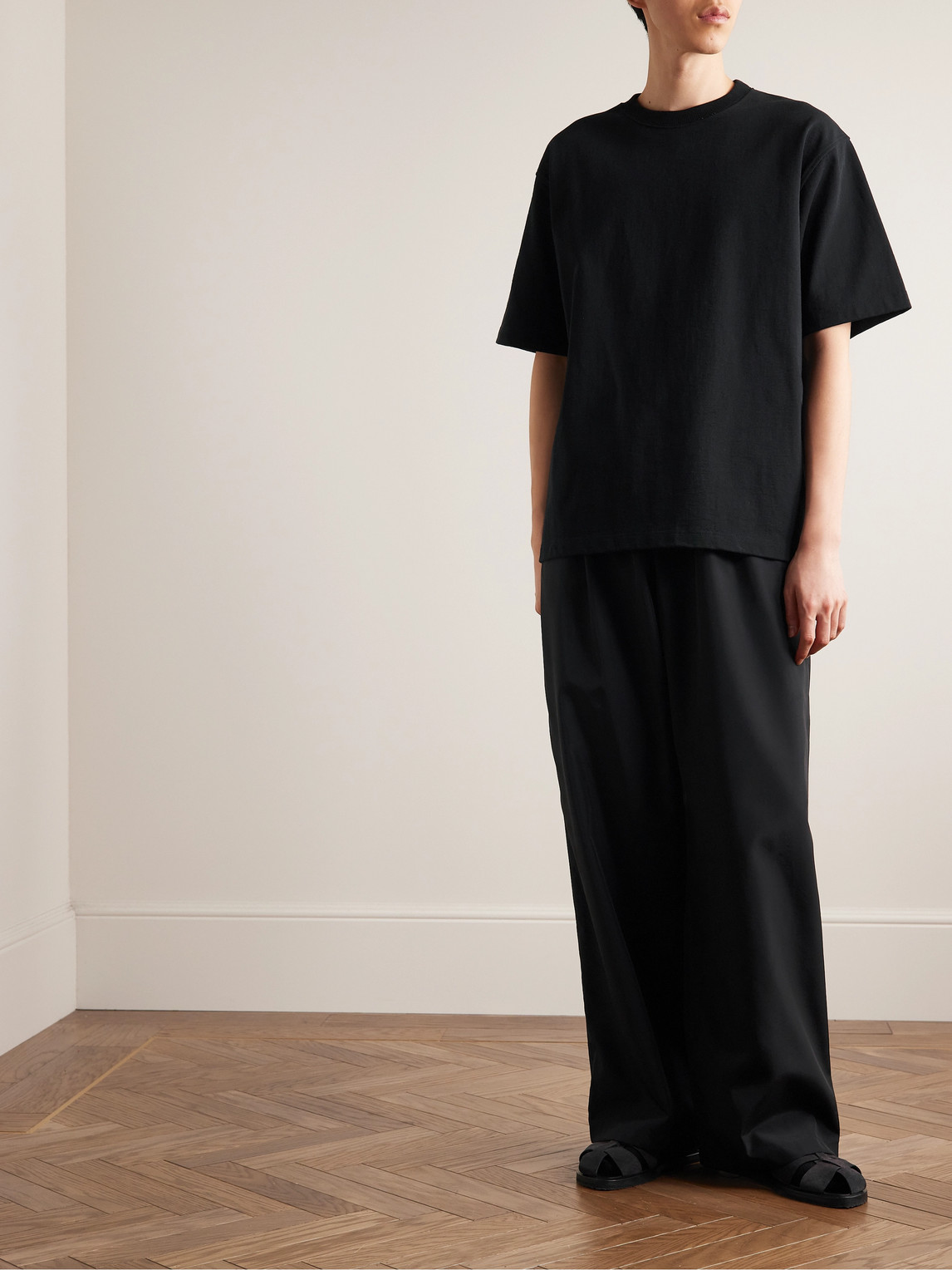 The Row 'supima Cotton Luke T-shirt In Black