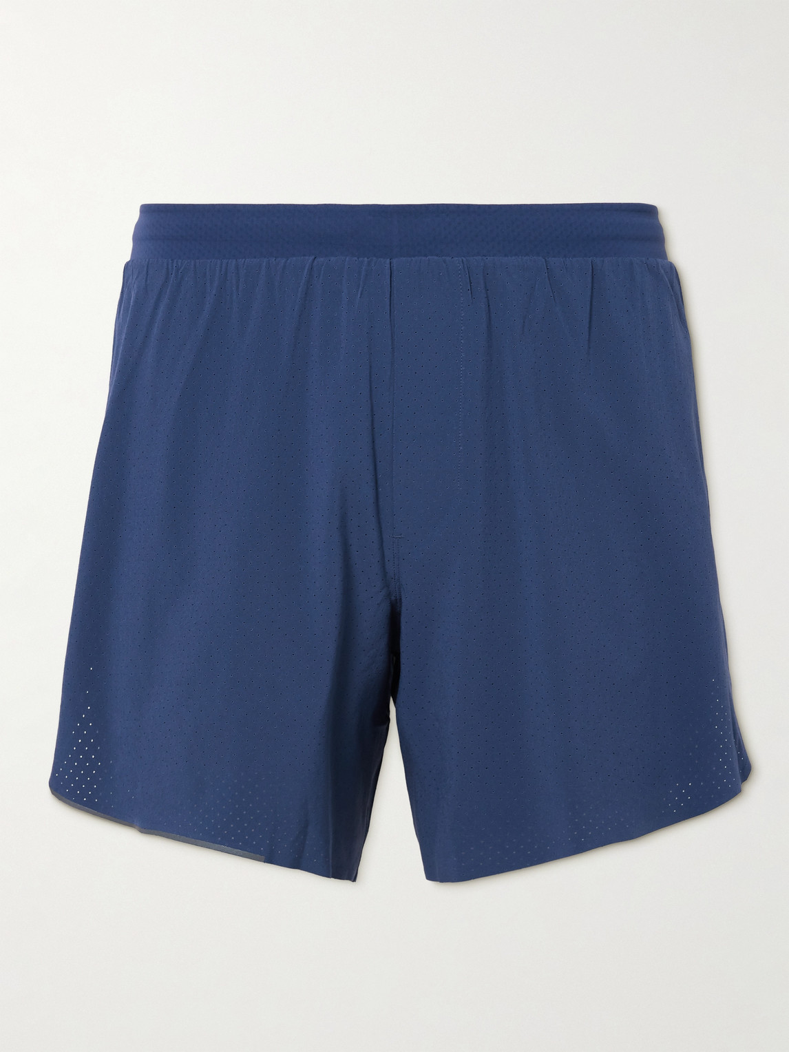 Lululemon Fast And Free 6&quot; Straight-leg Stretch Recycled-jersey Running Shorts In Blue Navy