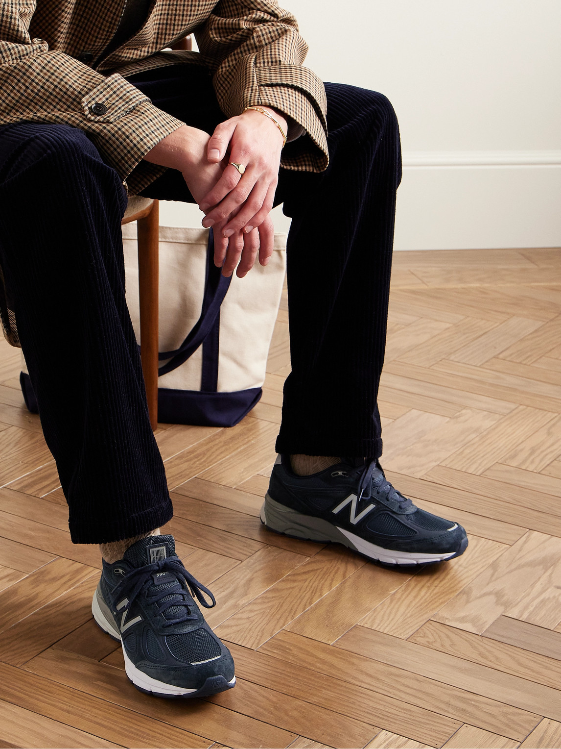 990v4 Suede and Mesh Sneakers — 2