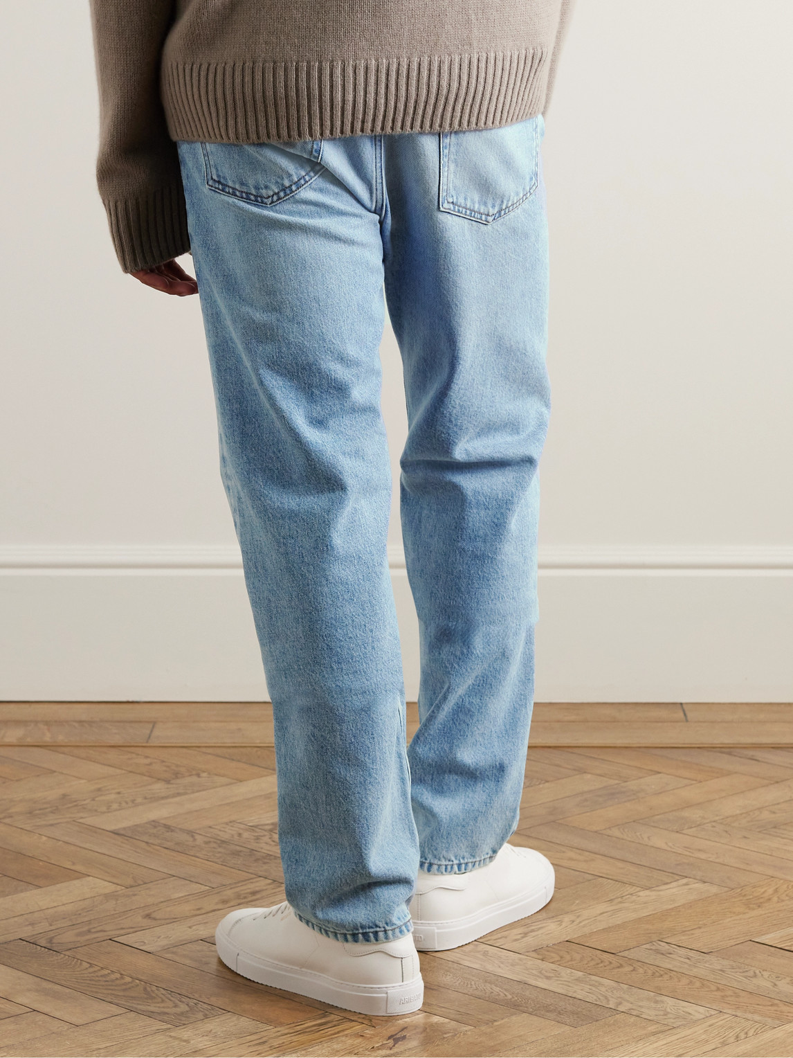 Shop Frame Straight-leg Jeans In Blue