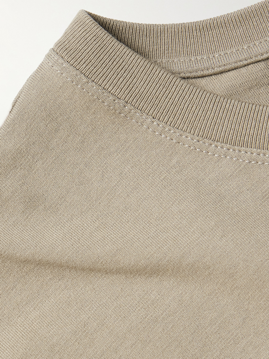 Frame Logo Cotton T-shirt In Neutrals