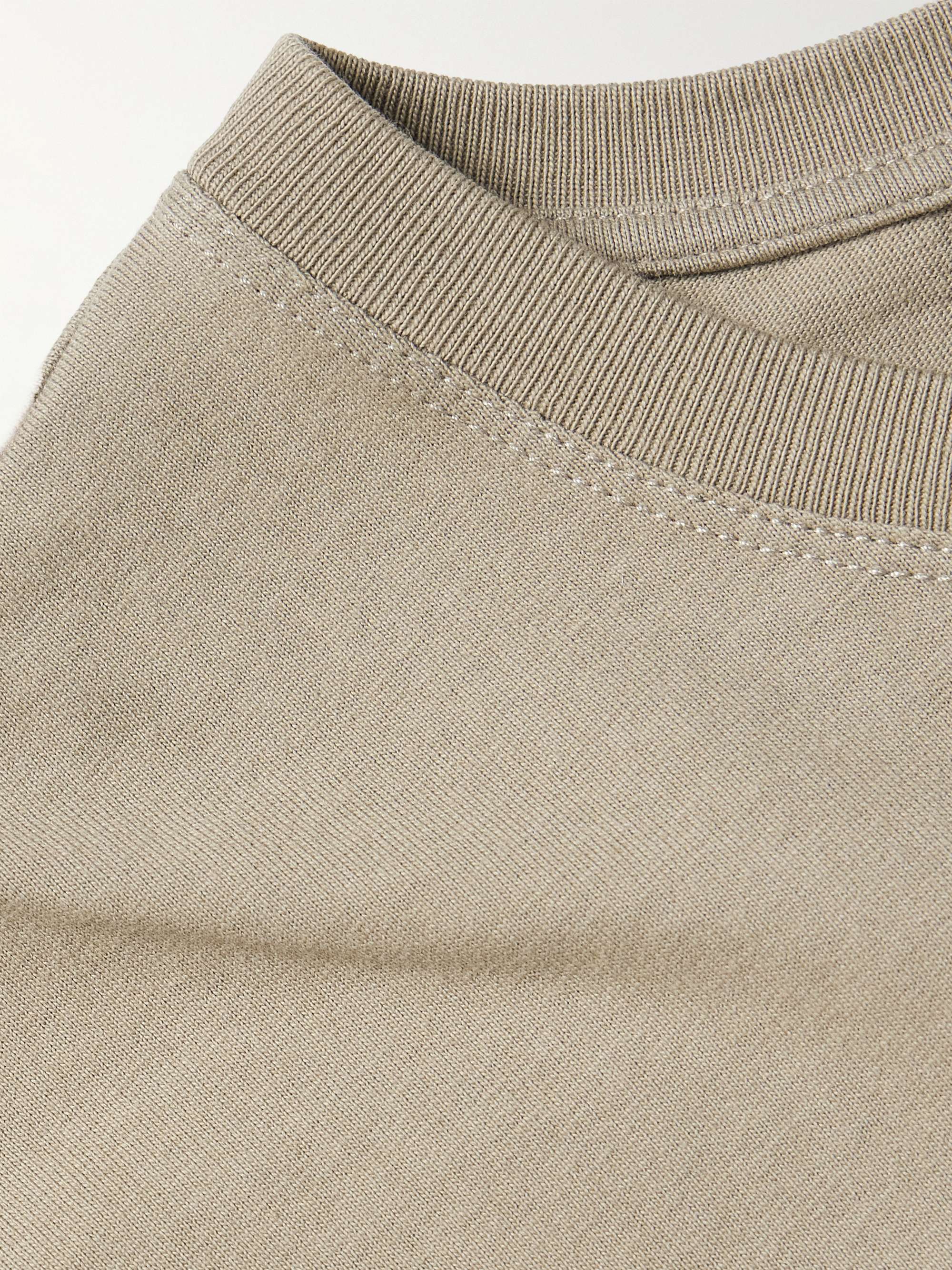 FRAME Logo-Embroidered Cotton-Jersey T-Shirt