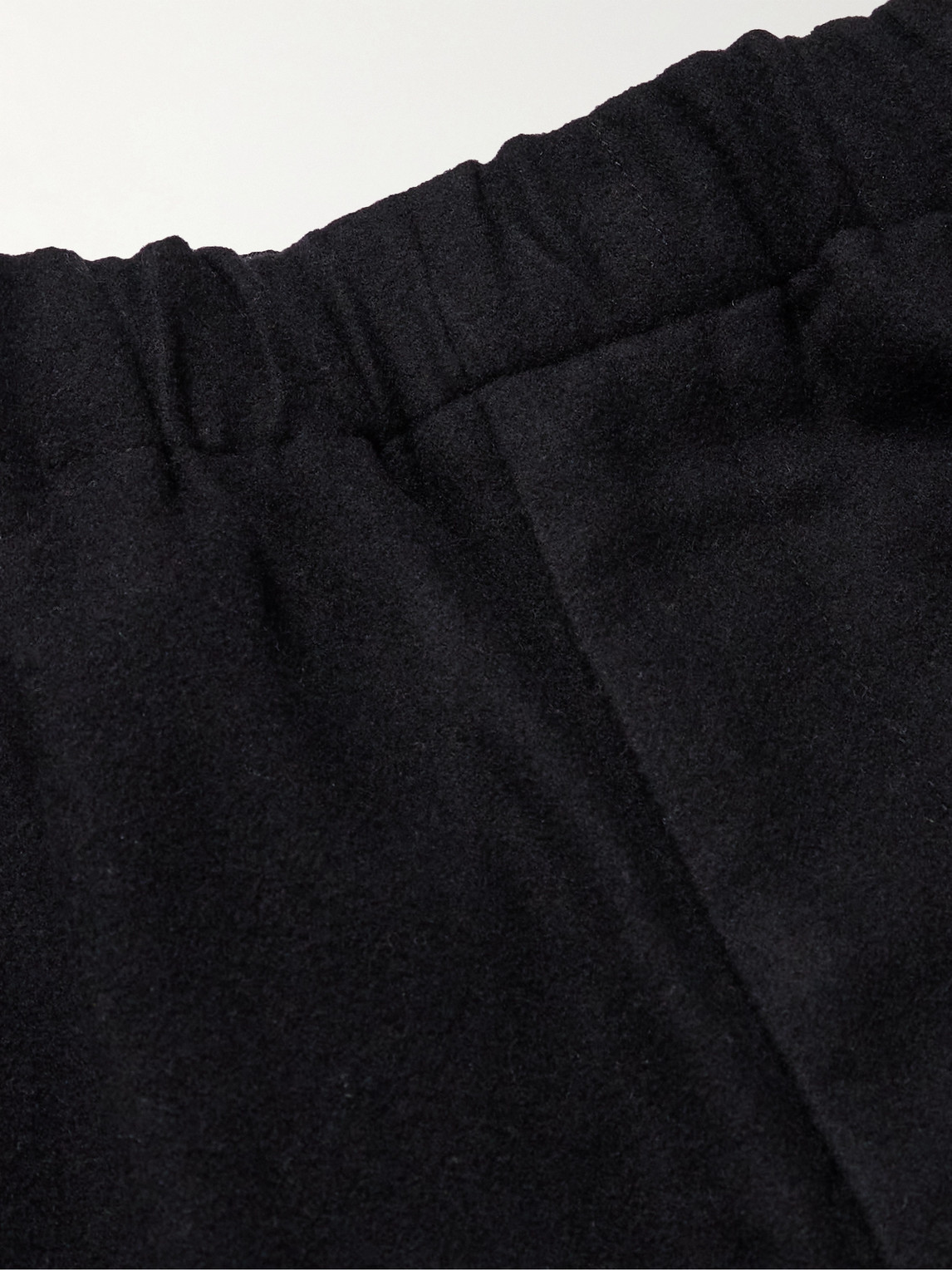 Shop Club Monaco Straight-leg Wool-blend Trousers In Black