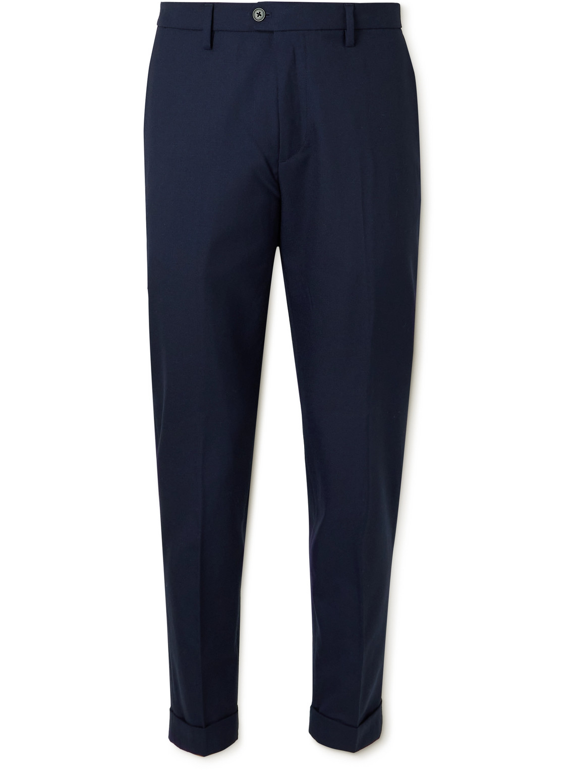 Club Monaco Sutton Straight-leg Wool-blend Trousers In Blue