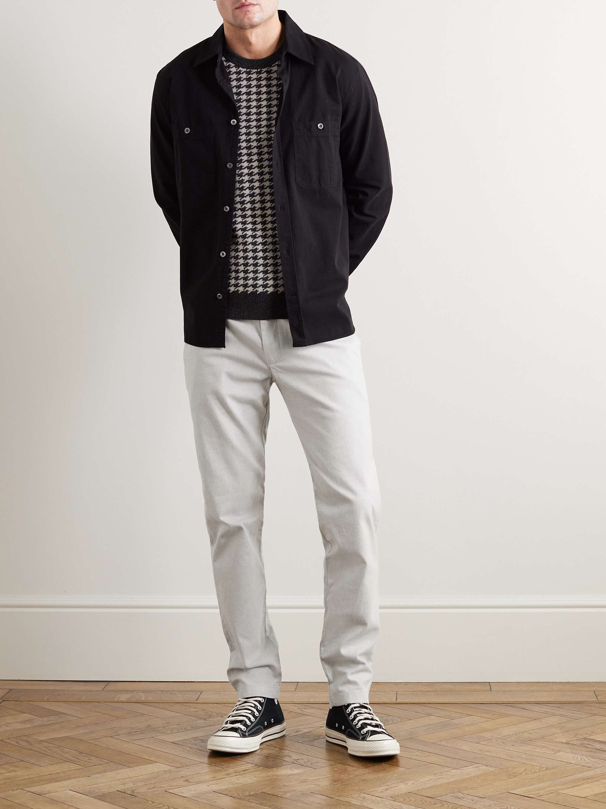 CLUB MONACO Connor Straight-Leg Cotton-Blend Trousers for Men | MR PORTER