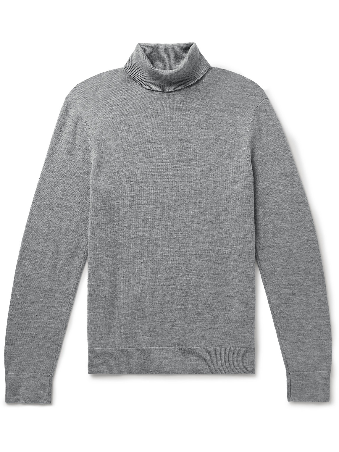 Club Monaco Slim-fit Merino Wool Rollneck Sweater In Gray