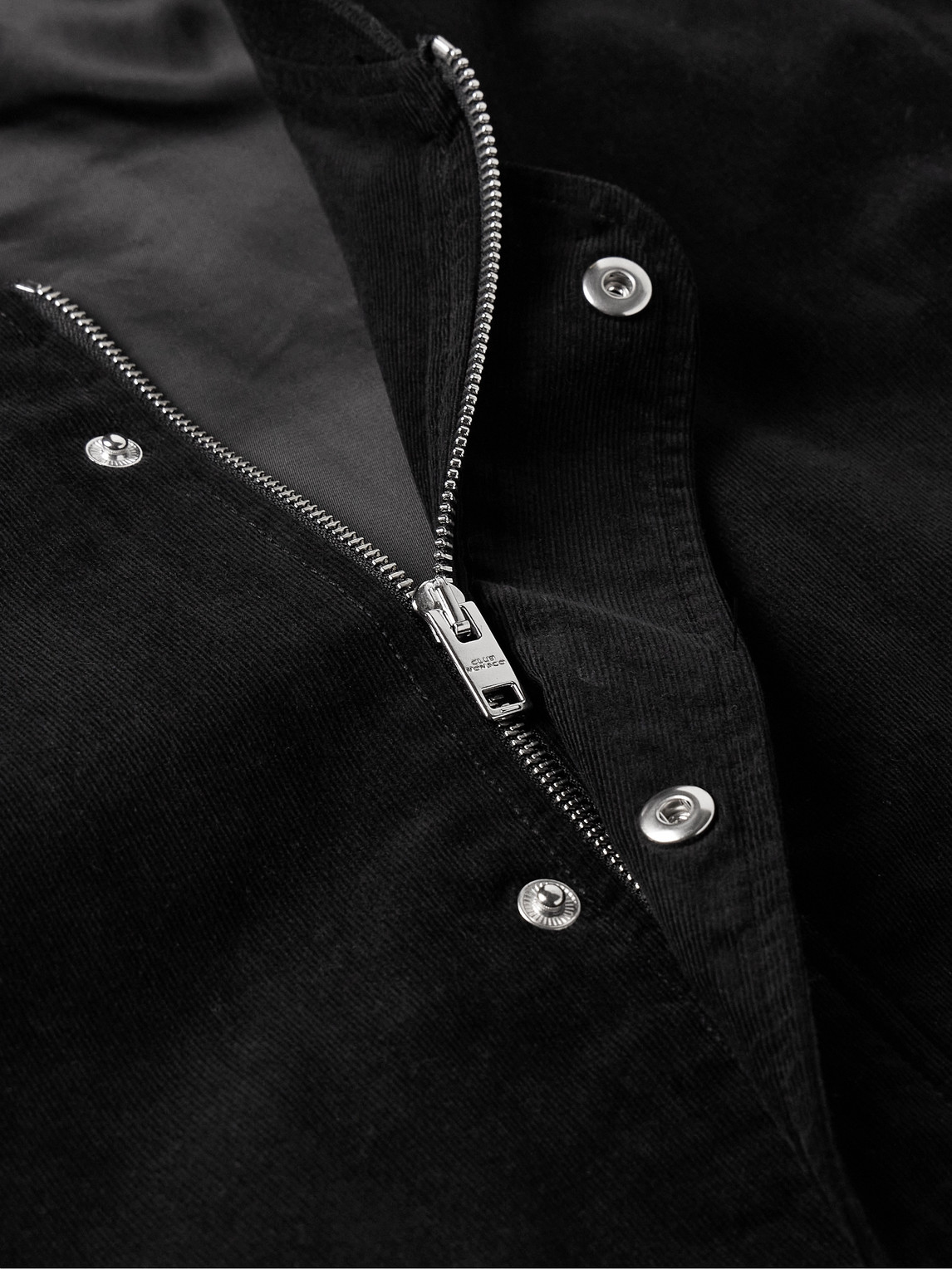 Shop Club Monaco Cotton-corduroy Bomber Jacket In Black