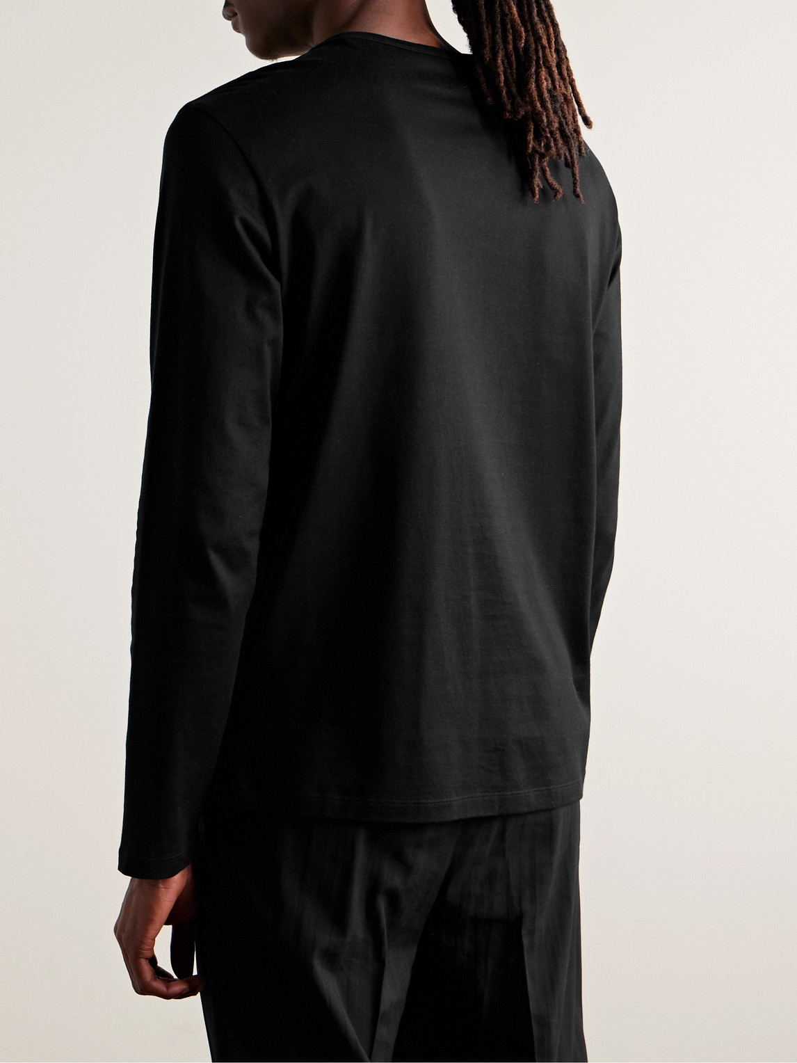 Shop Club Monaco Cotton-jersey T-shirt In Black