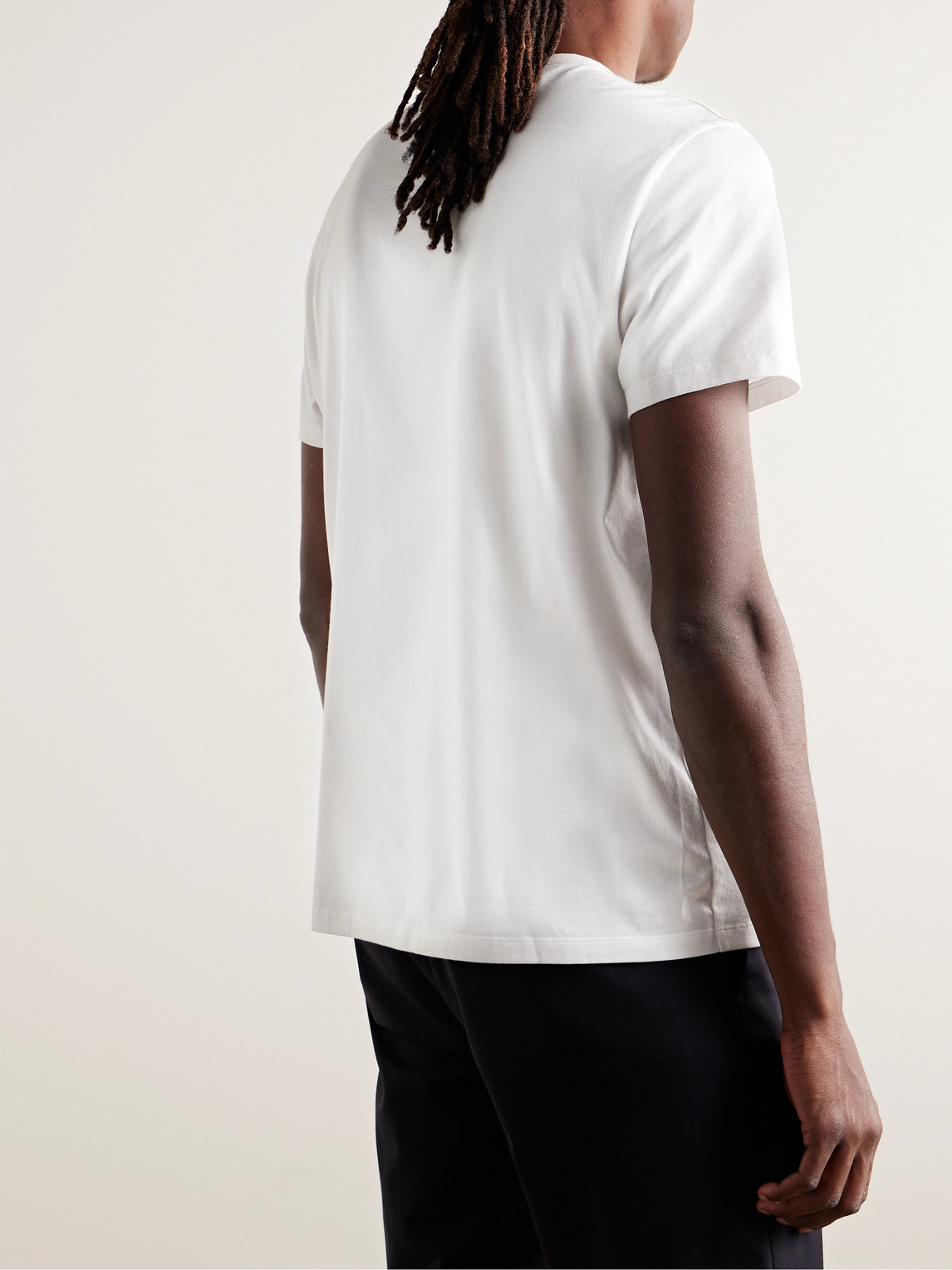 Shop Club Monaco Luxe Pima Cotton-jersey T-shirt In White