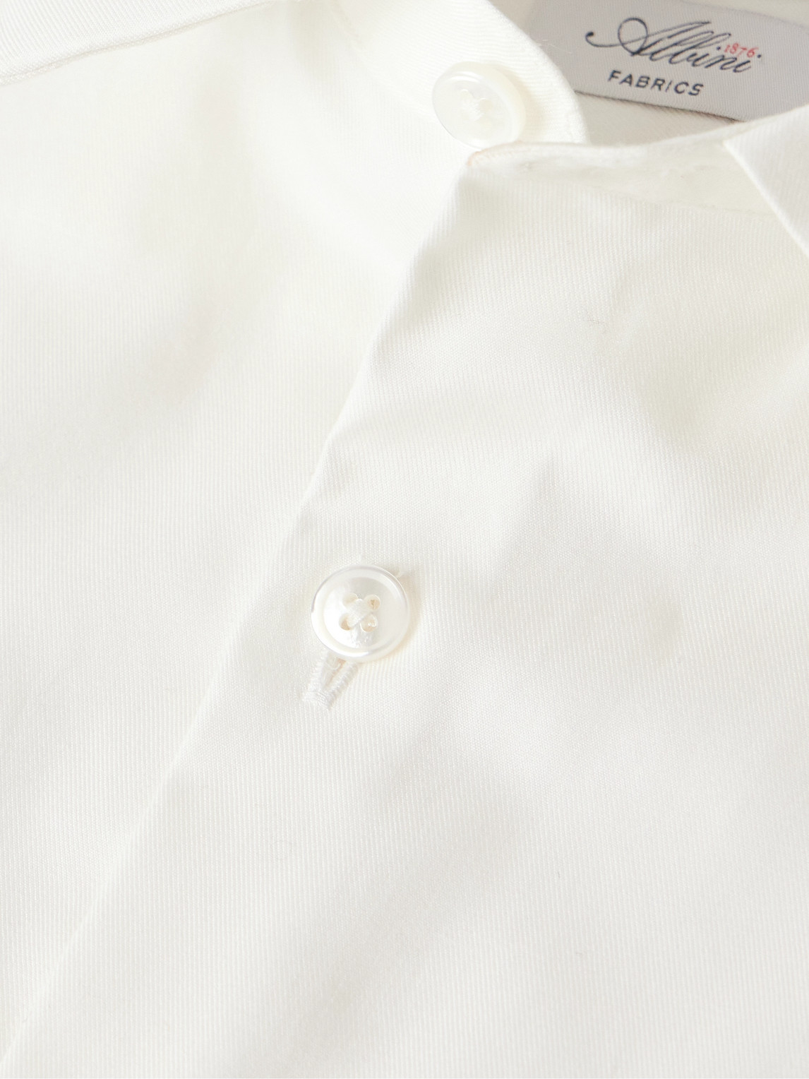 Shop Club Monaco Luxe Cotton-twill Shirt In White