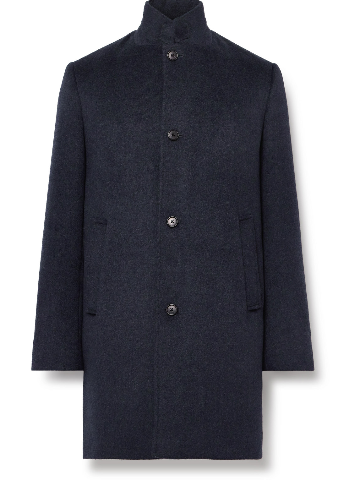 Club Monaco Men's Loukas Wool-blend Funnel Neck Coat In Blue