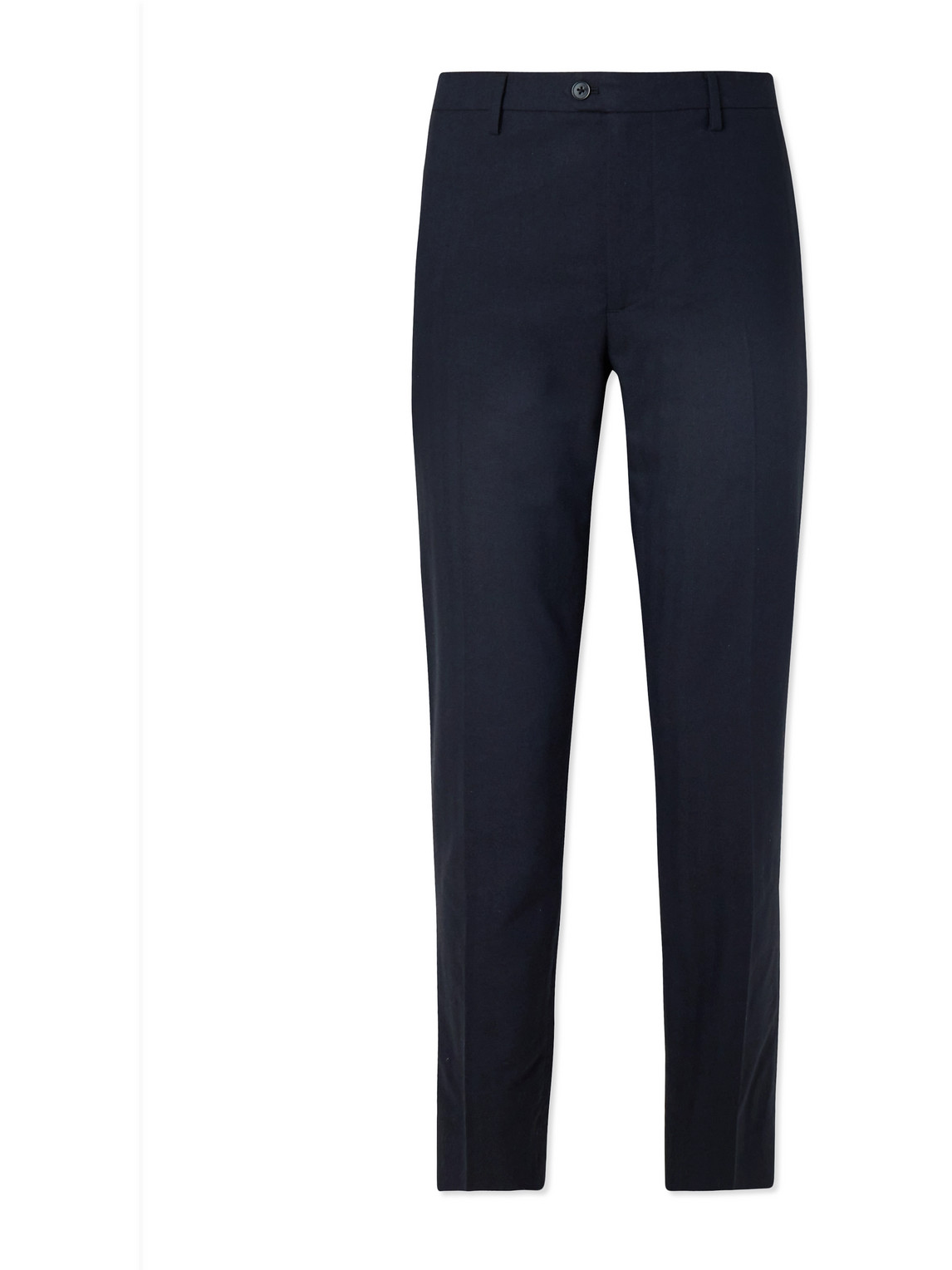 Club Monaco Sutton Straight-leg Cotton And Wool-blend Trousers In Blue