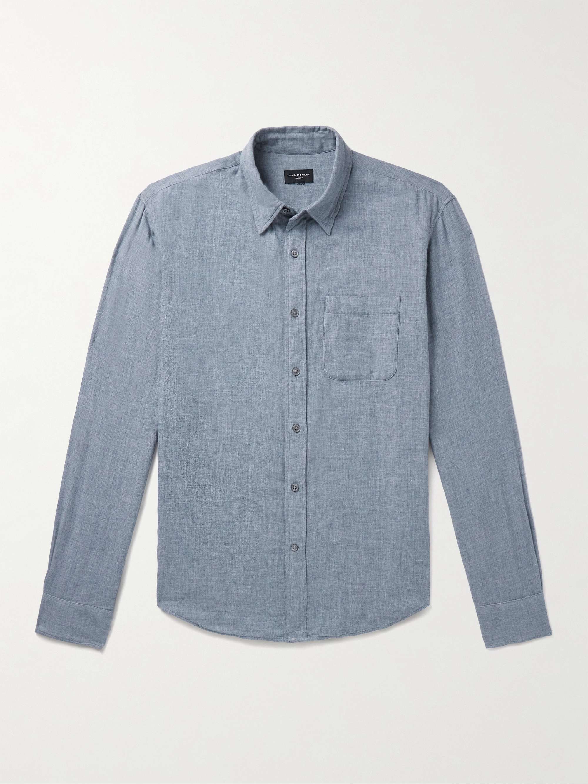 CLUB MONACO Slim-Fit Cotton-Chambray Shirt for Men | MR PORTER