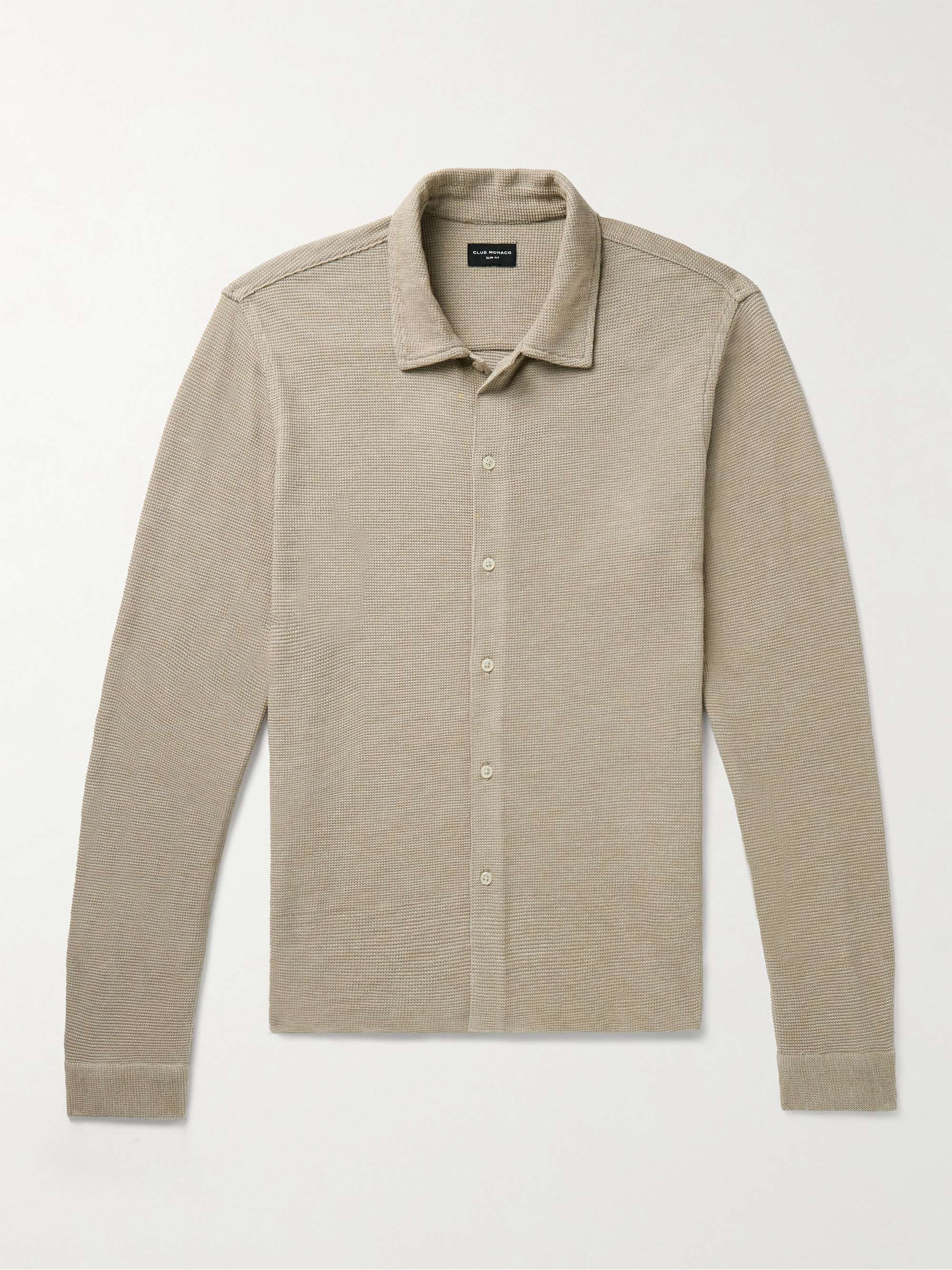 CLUB MONACO SlimFit WaffleKnit CottonBlend Shirt for Men MR PORTER