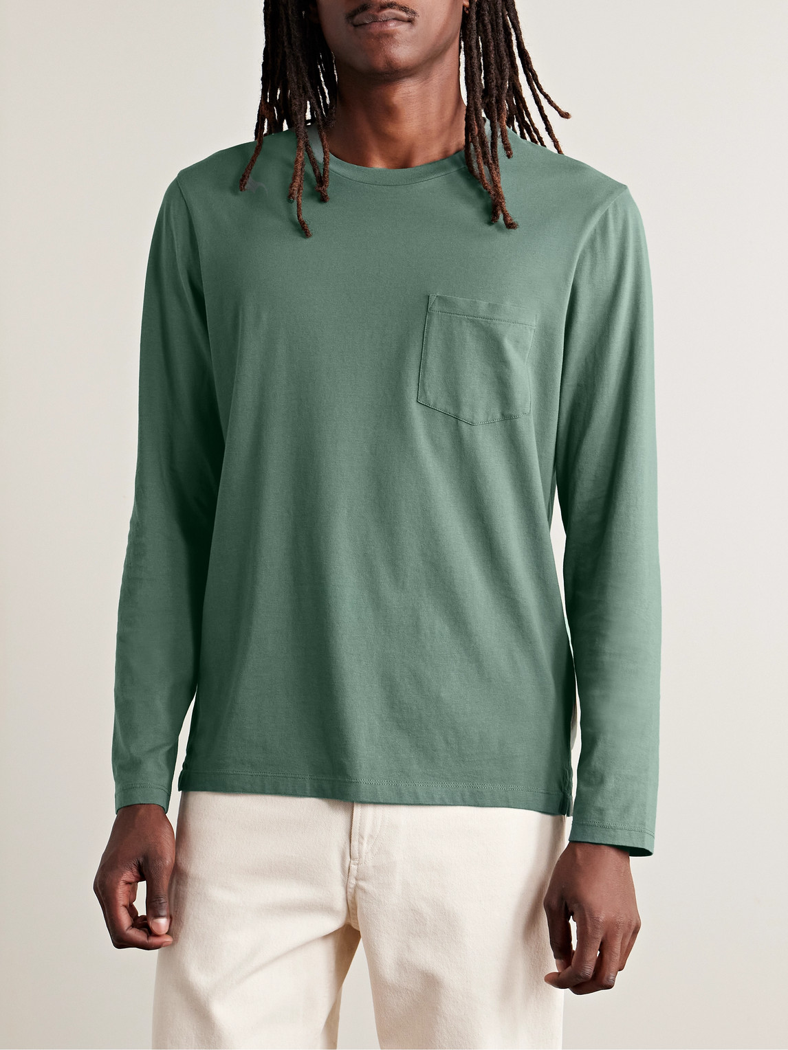 Shop Club Monaco Williams Cotton-jersey T-shirt In Green
