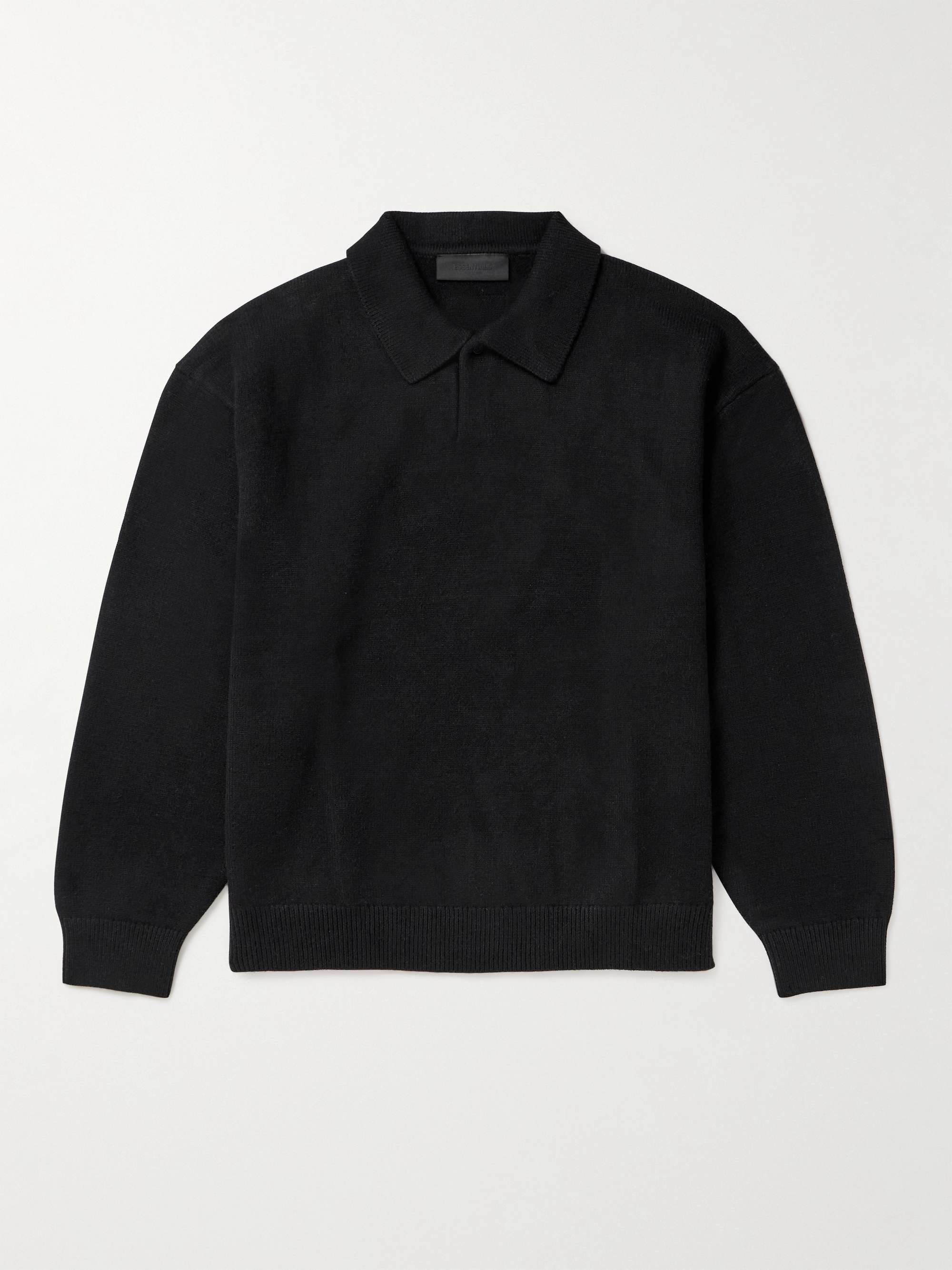 Oversized Knitted Polo Sweater