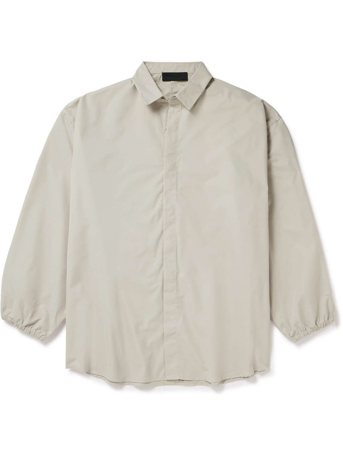 Essentials Cotton-blend Twill Shirt In Grey