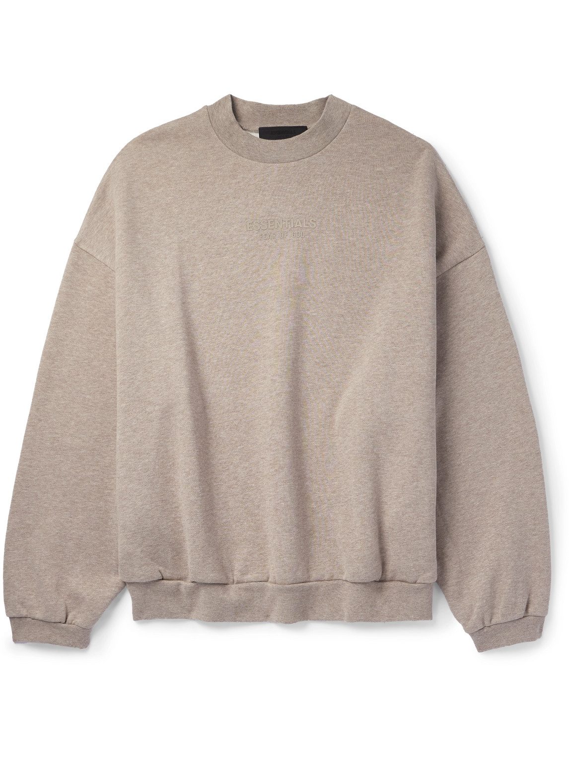 Essentials Logo-appliquéd Cotton-blend Jersey Sweatshirt In Neutrals