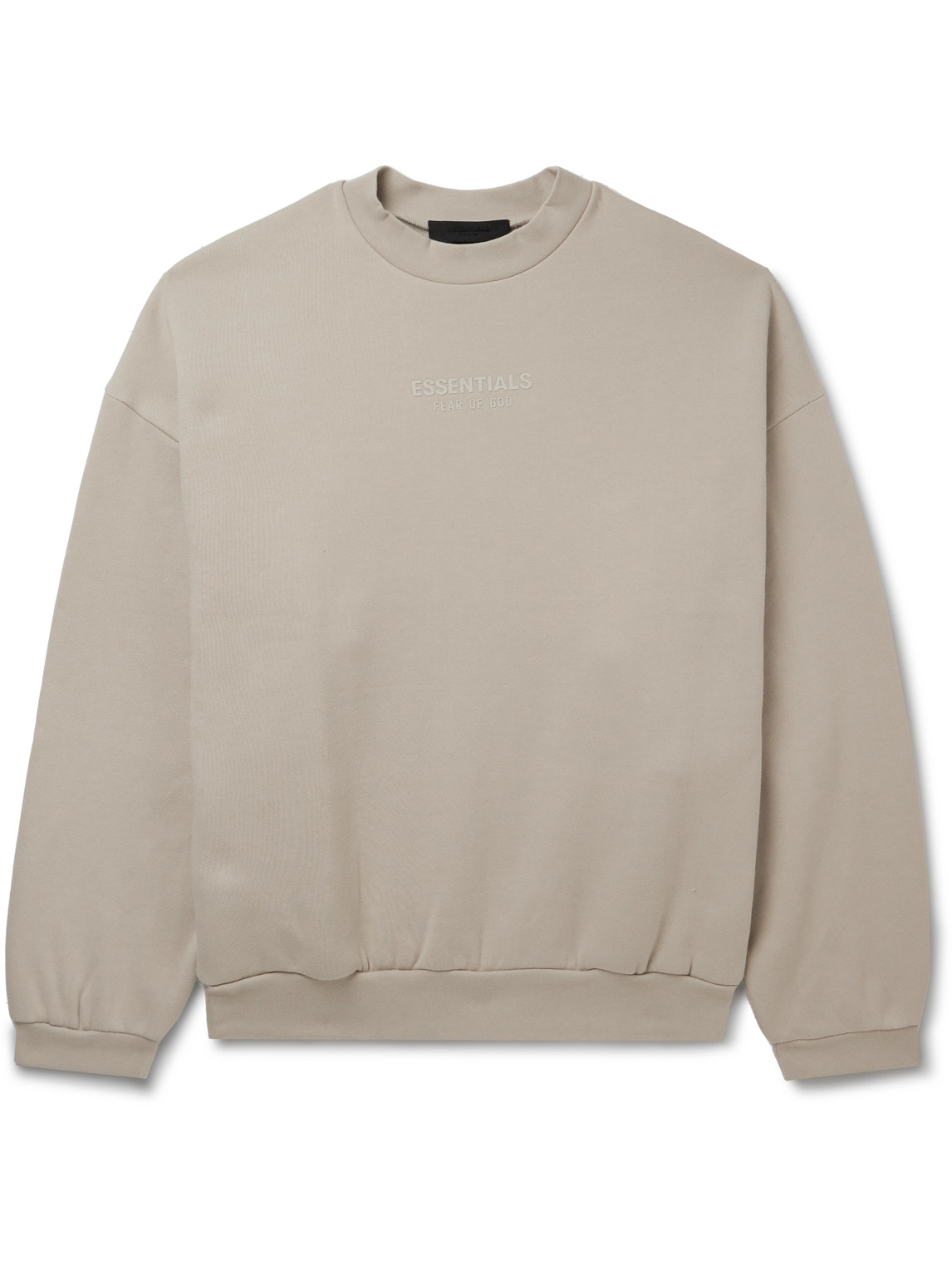 Essentials Logo-appliquéd Cotton-blend Jersey Sweatshirt In Gray