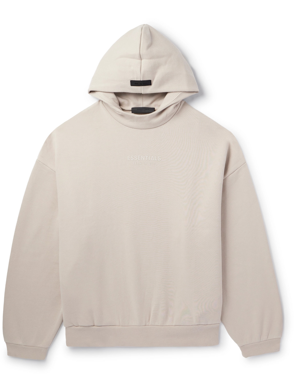 Essentials Oversized Logo-appliquéd Cotton-blend Jersey Hoodie In Gray