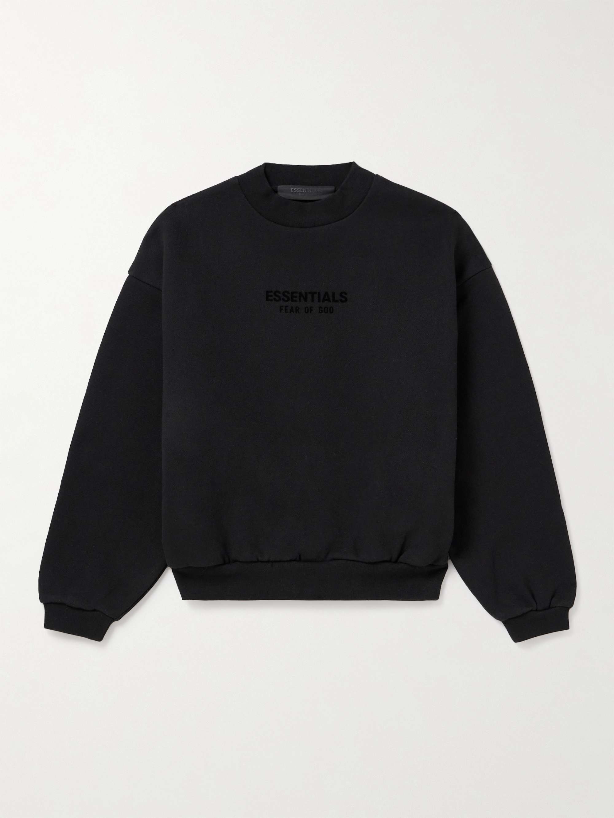 Logo Detail Flocked Sweatshirt