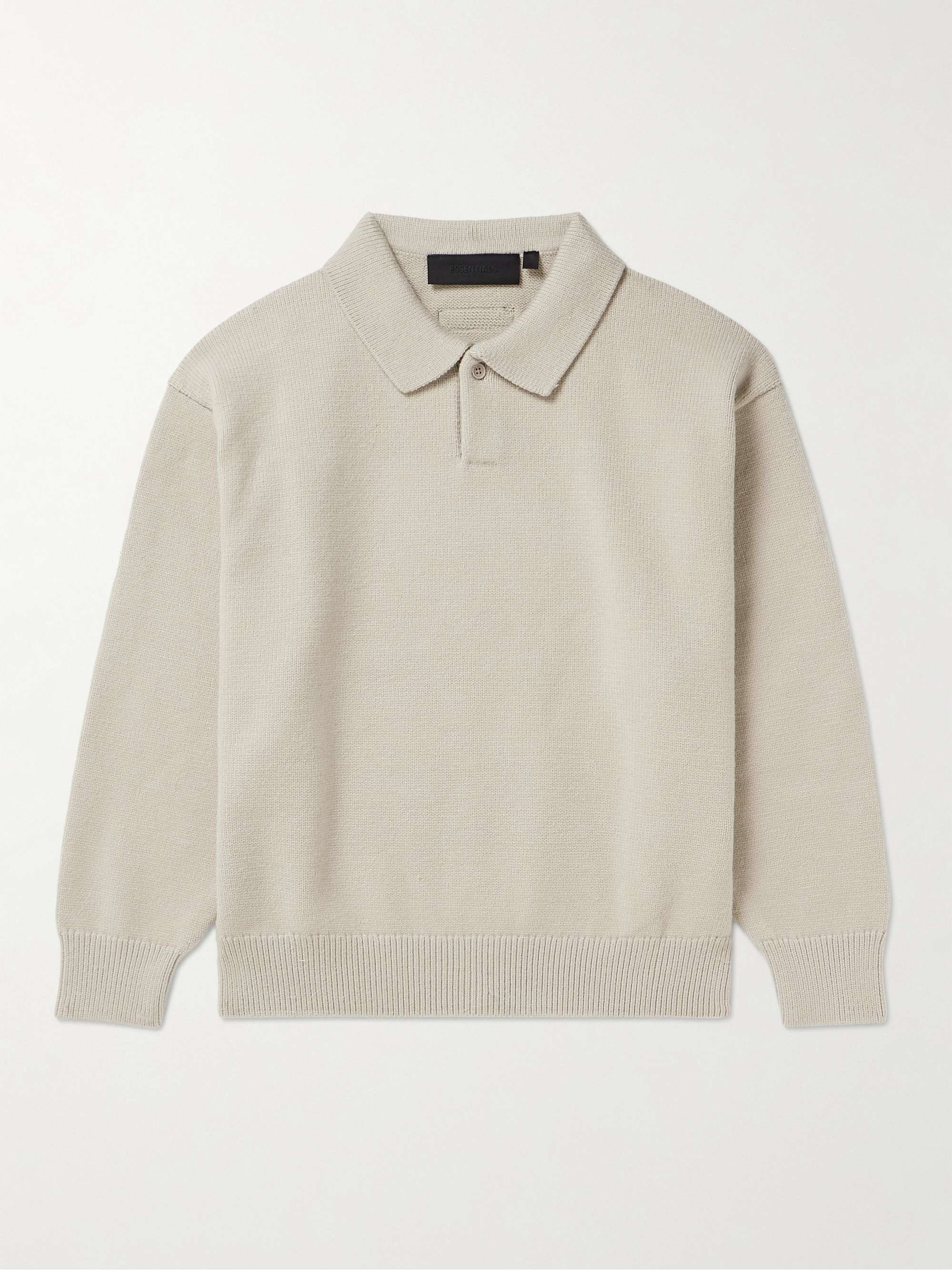 FEAR OF GOD ESSENTIALS KIDS Oversized Knitted Polo Sweater for Men | MR ...