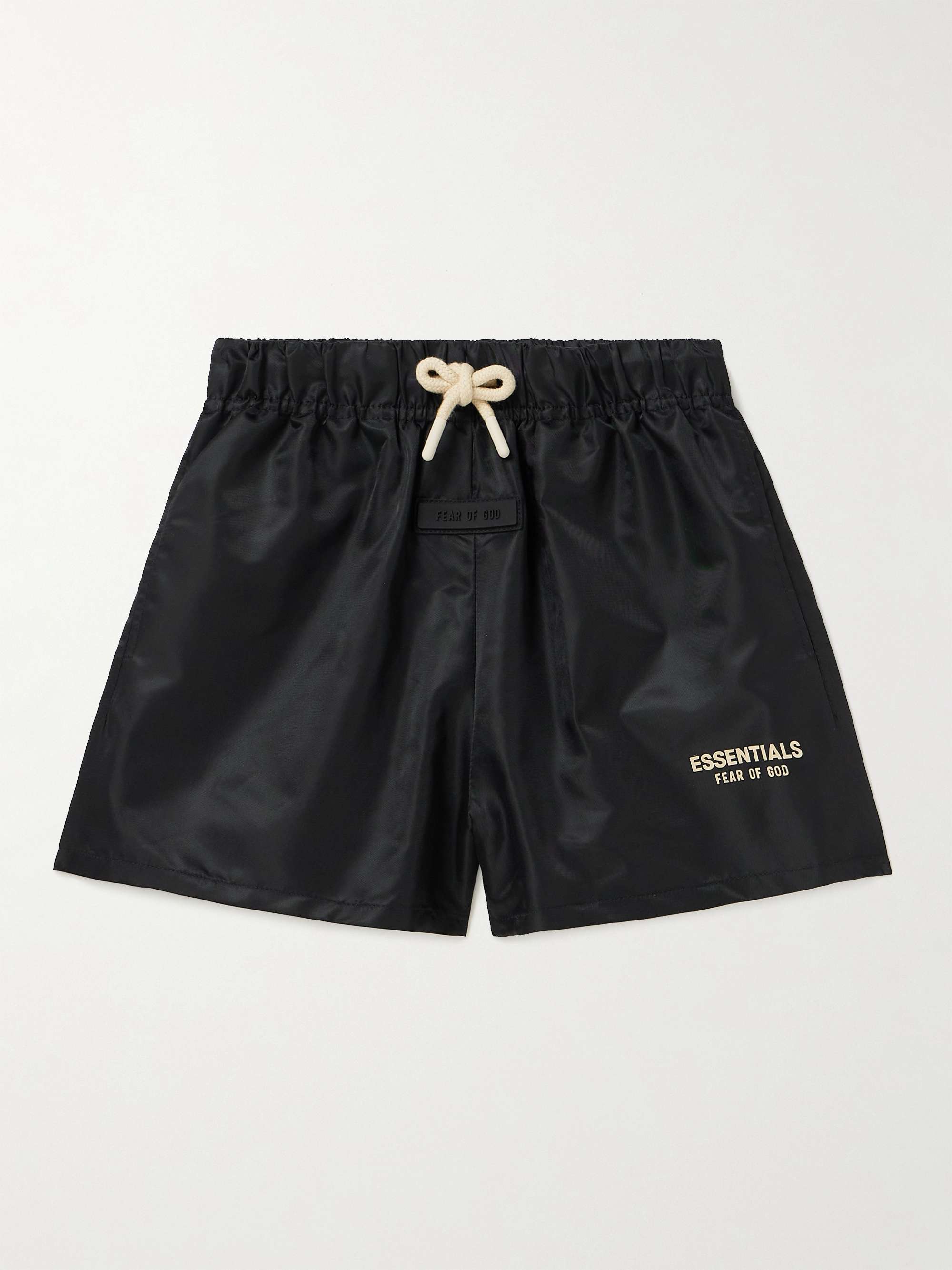 FEAR OF GOD ESSENTIALS KIDS Straight-Leg Logo-Print Nylon Shorts for ...