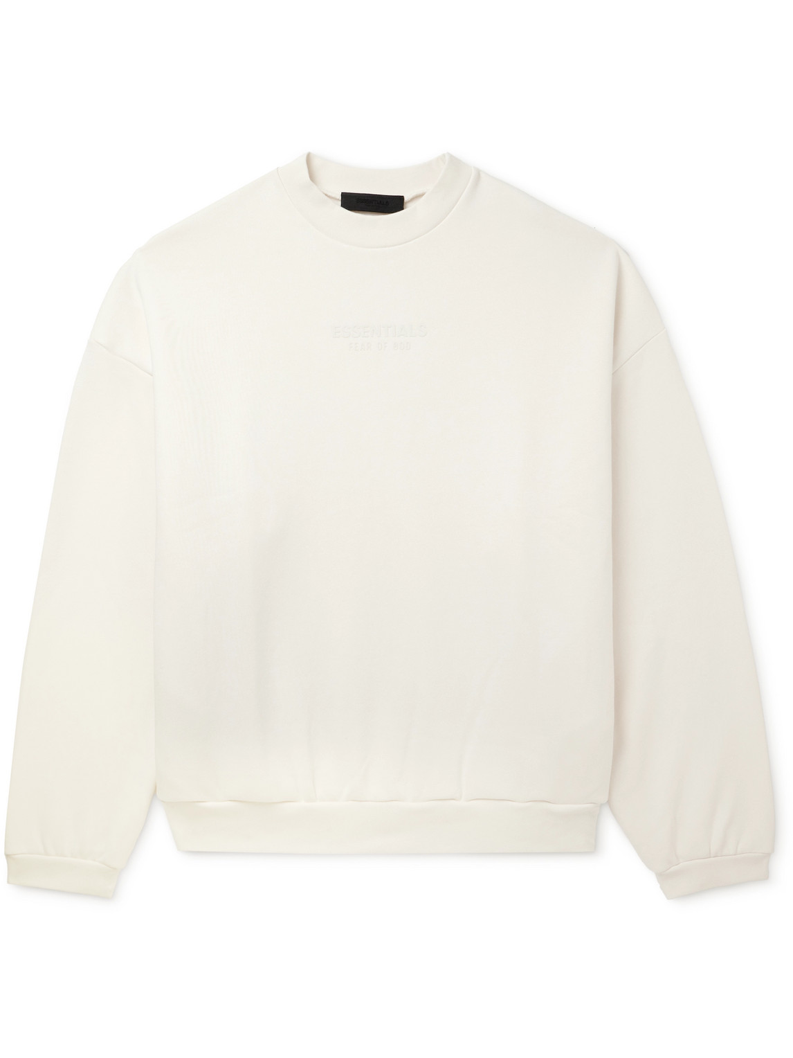Essentials Logo-appliquéd Cotton-blend Jersey Sweatshirt In Gray
