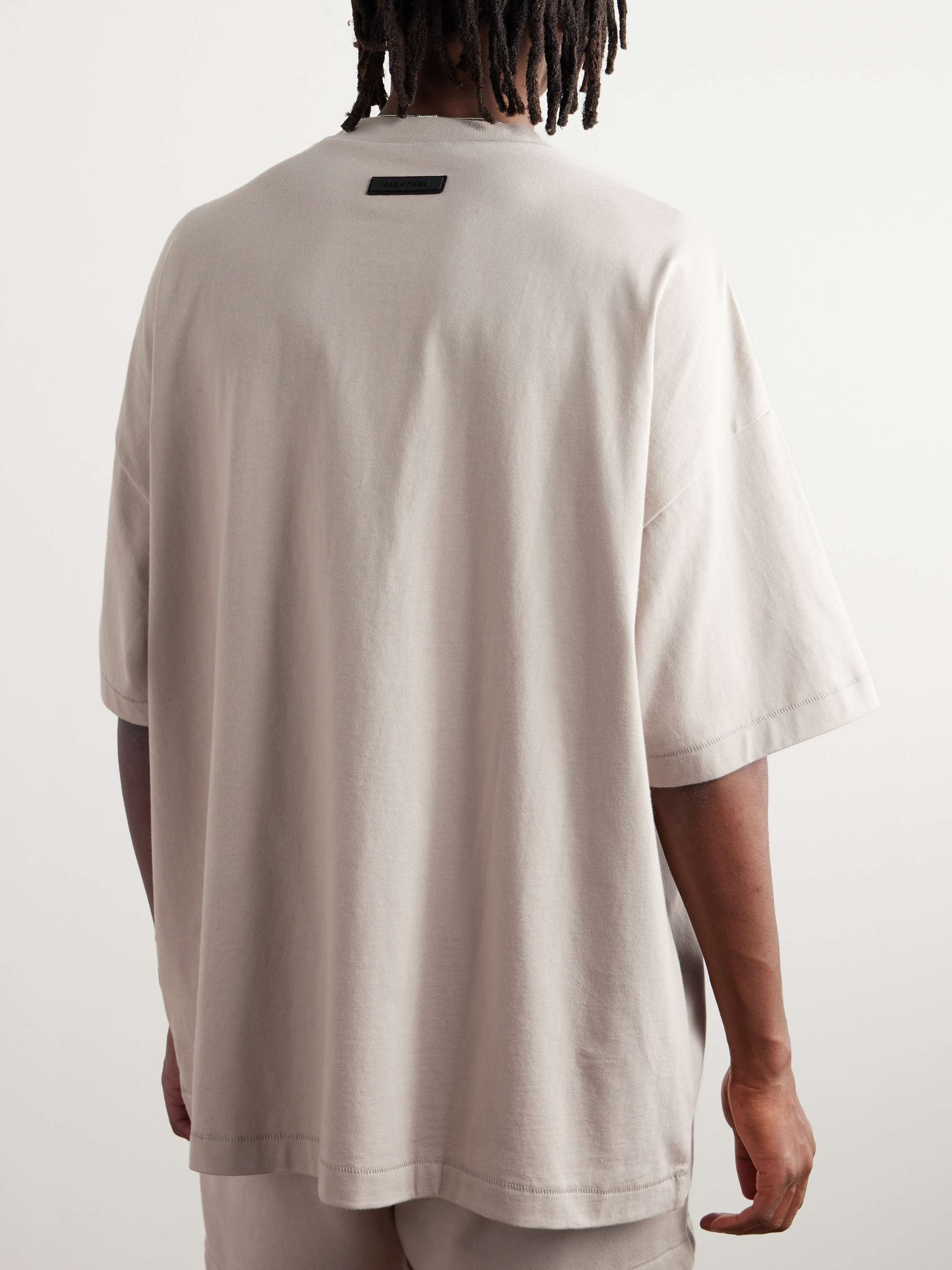 FEAR OF GOD ESSENTIALS Logo-Appliquéd Cotton-Jersey T-Shirt for Men ...