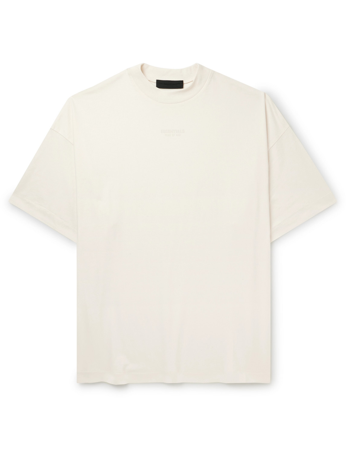 Essentials Oversized Logo-appliquéd Cotton-jersey T-shirt In Grey