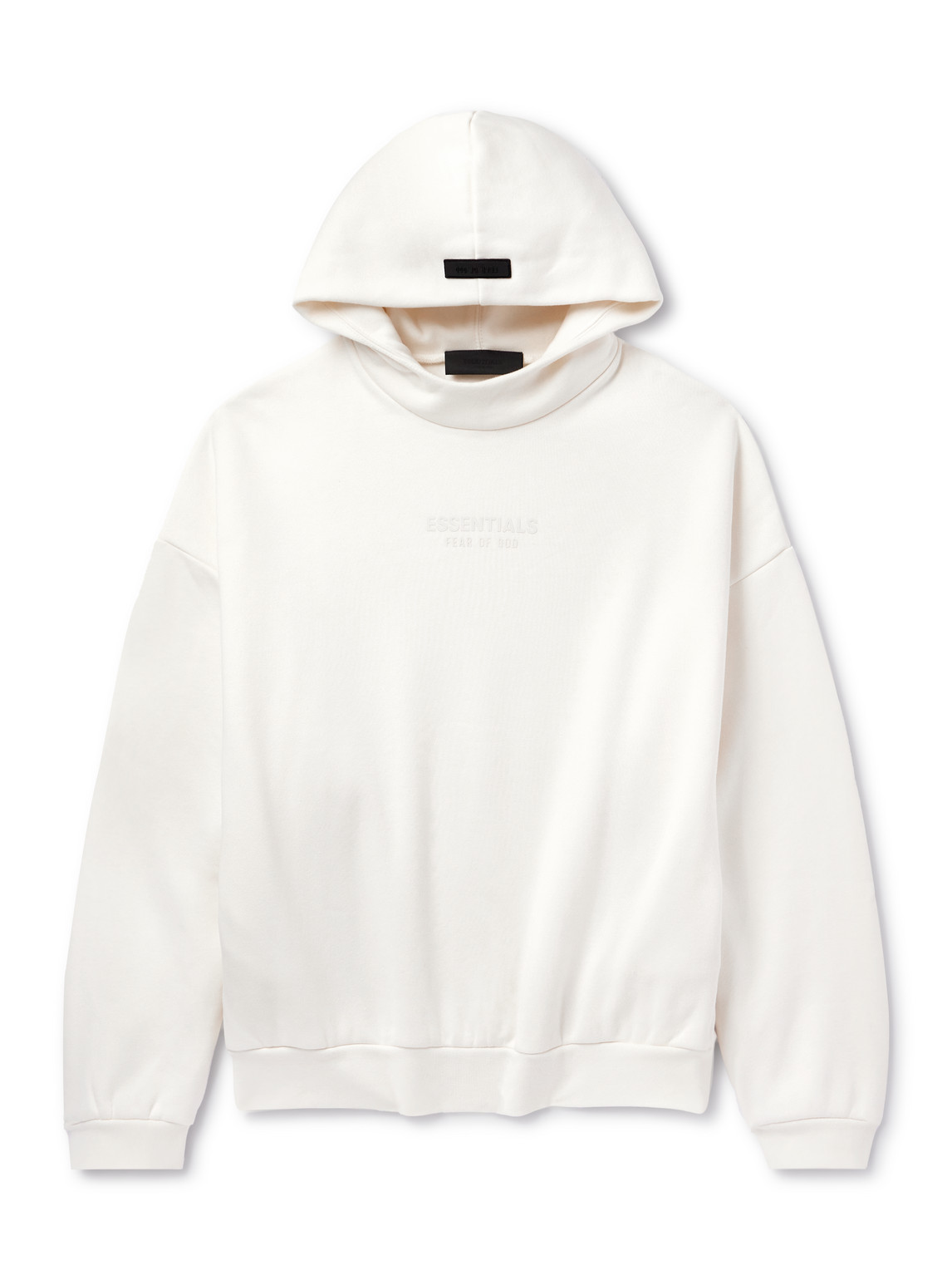 Essentials Oversized Logo-appliquéd Cotton-jersey Hoodie In White