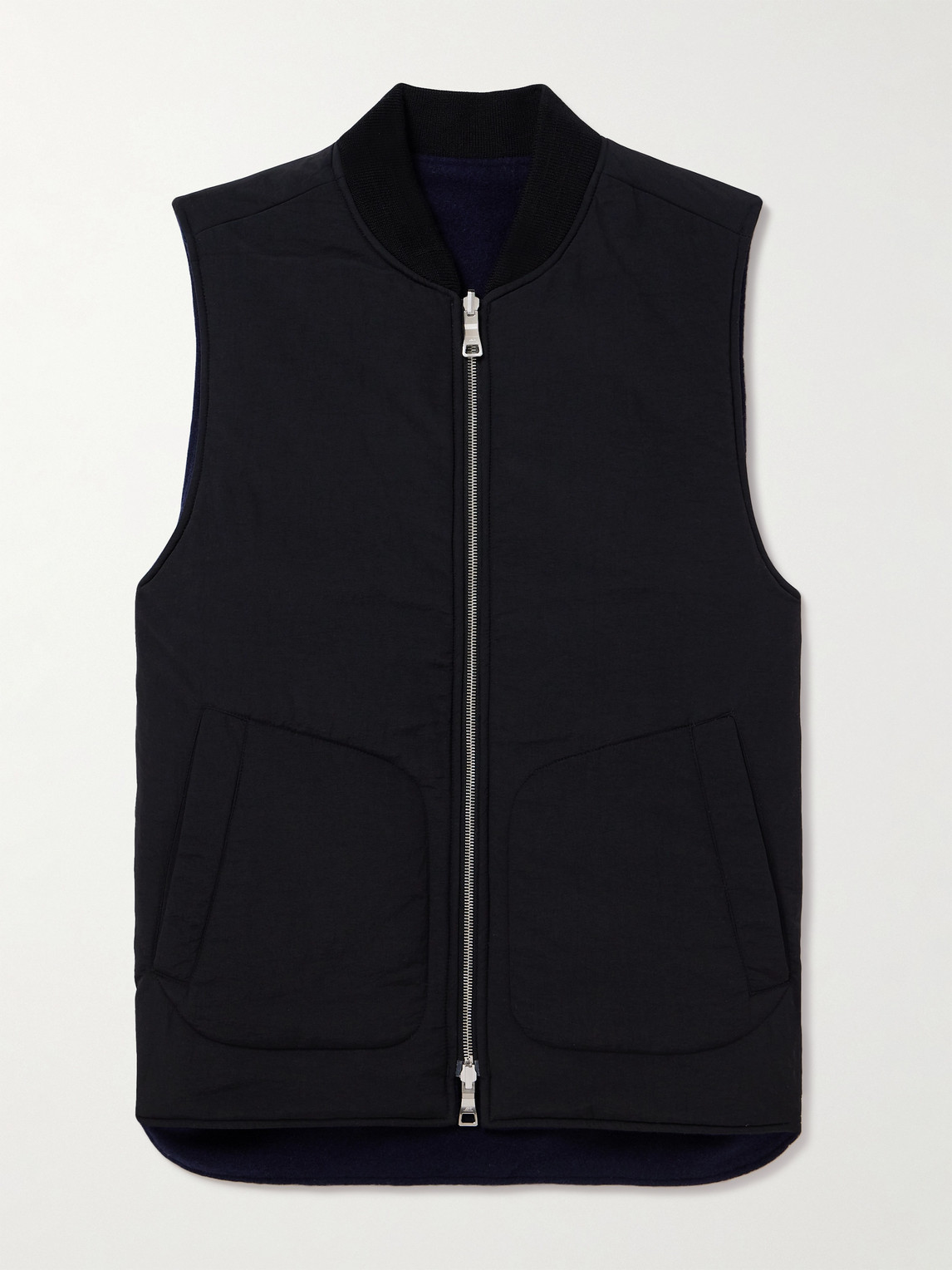 MR P. Reversible Padded Wool-Blend Gilet - Men