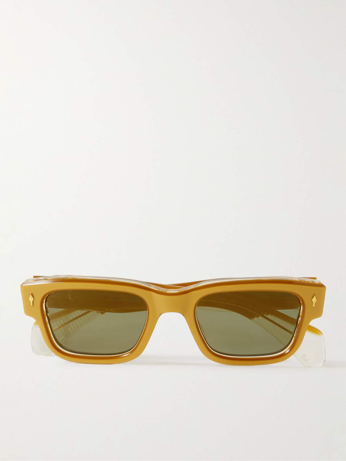 Jacques Marie Mage Jeff Square-frame Acetate And Gold-tone Sunglasses