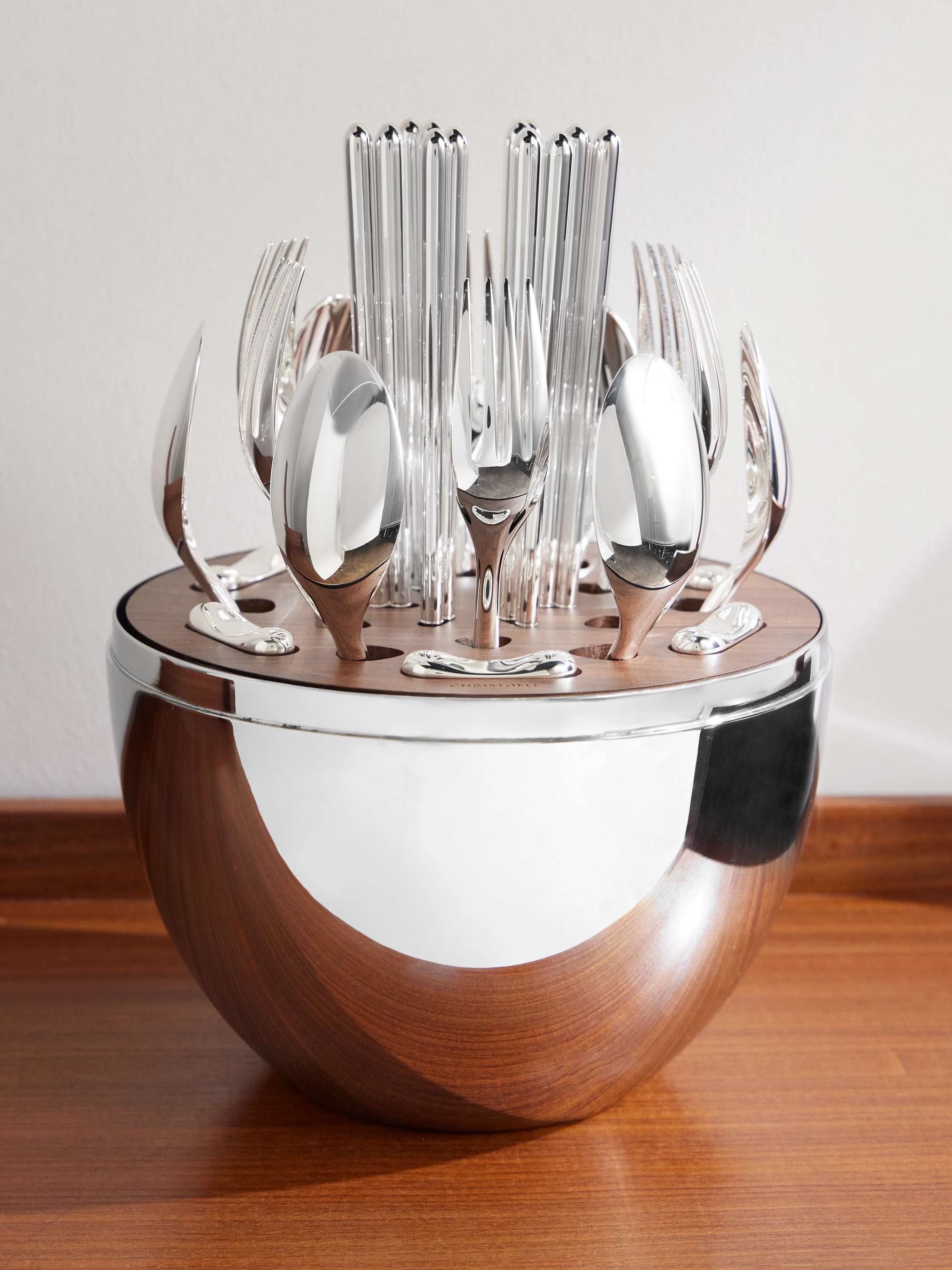 CHRISTOFLE MOOD Asia Silver-Plated Flatware Set with Case