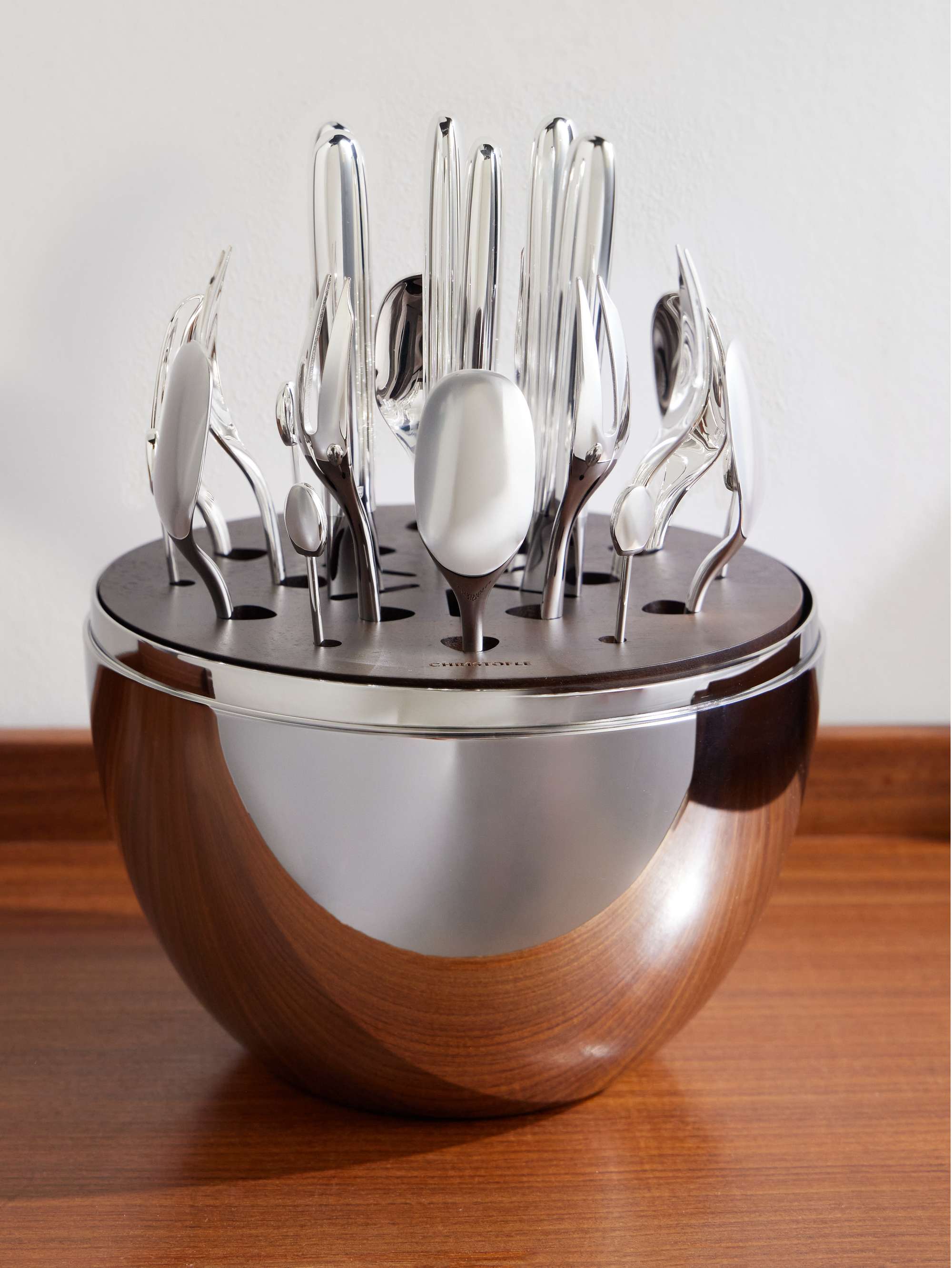 Christofle Mood Party 24-piece silverplated cutlery set in egg case without  tray