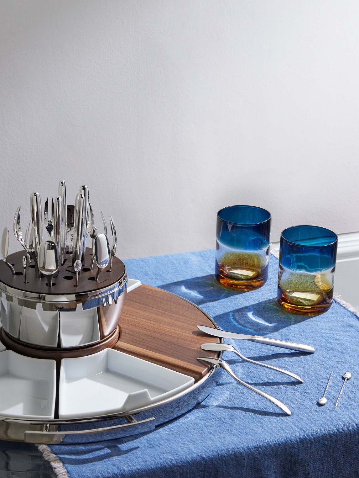 MOOD Party Silver-Plated Flatware Set with Case — 2