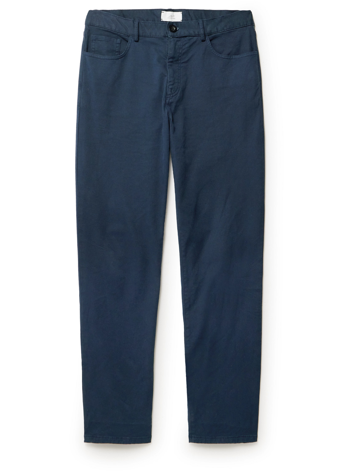 Mr P Straight-leg Cotton-twill Chinos In Blue