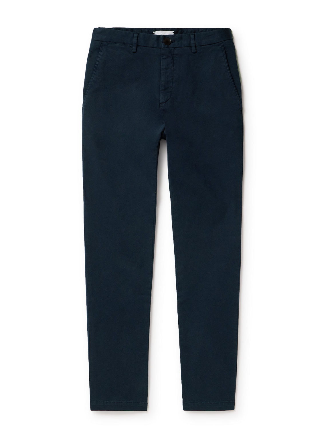 Mr P Straight-leg Cotton-blend Twill Chinos In Blue