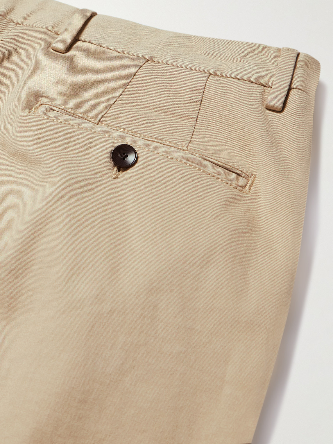 Shop Mr P Straight-leg Cotton-blend Twill Chinos In Neutrals