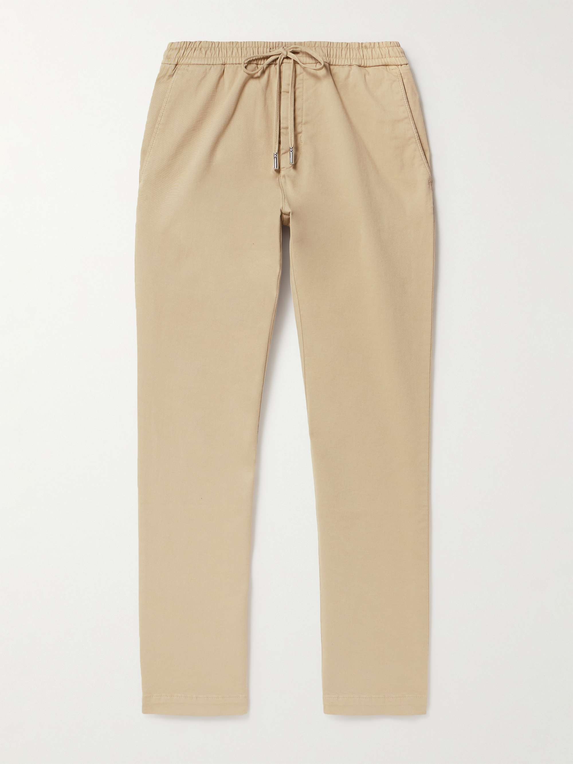 MR P. Straight-Leg Cotton-Blend Twill Drawstring Trousers for Men
